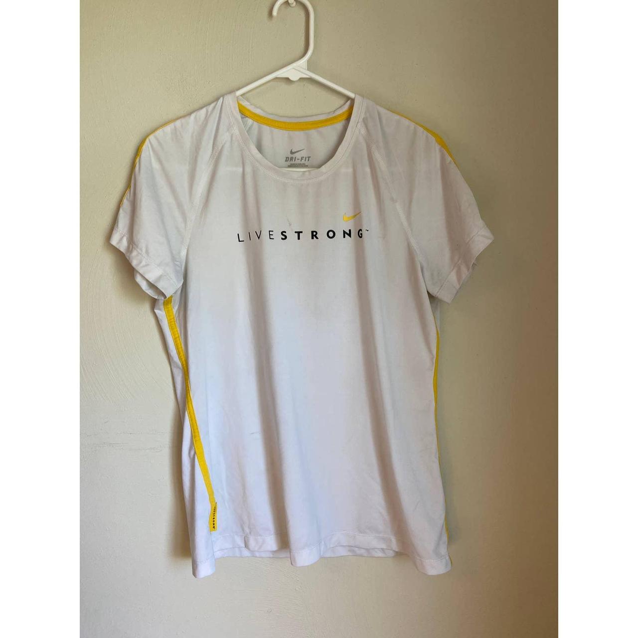 Men's White and Yellow T-shirt | Depop