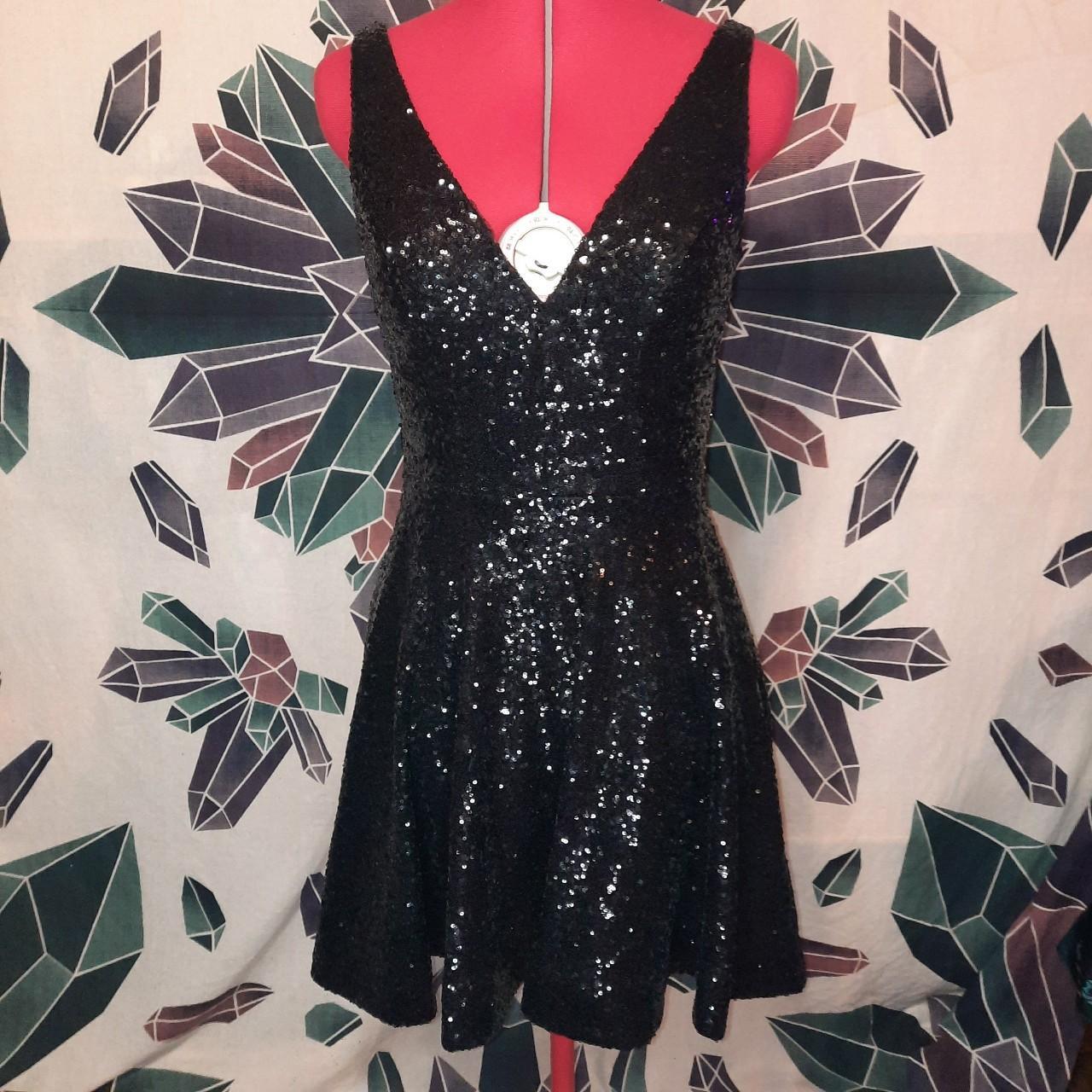 B darlin black sequin dress best sale