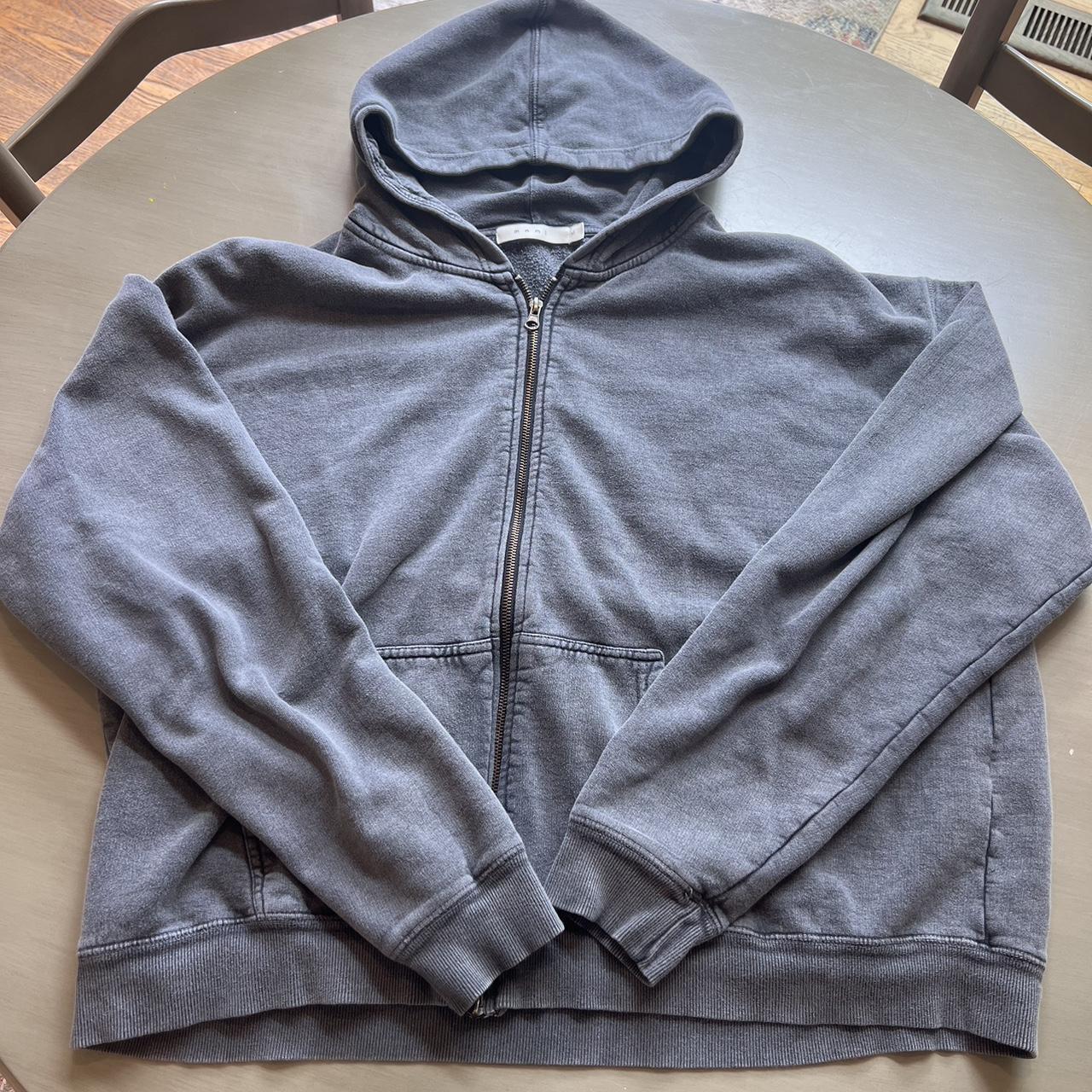 MNML zip up hoodie Size: XL FITS LIKE A LARGE - Depop