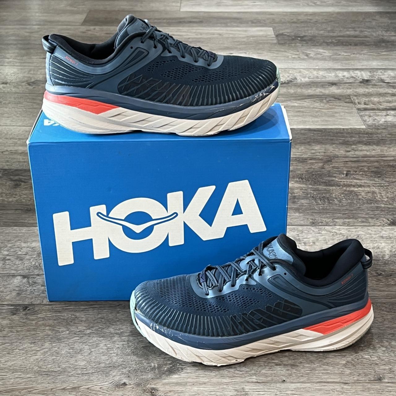 Hoka Oke One Bondi 7 'Real Teal Outer Space' Running... - Depop