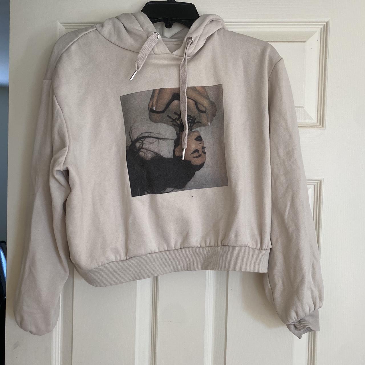 Ariana Grande cropped hoodie album cover