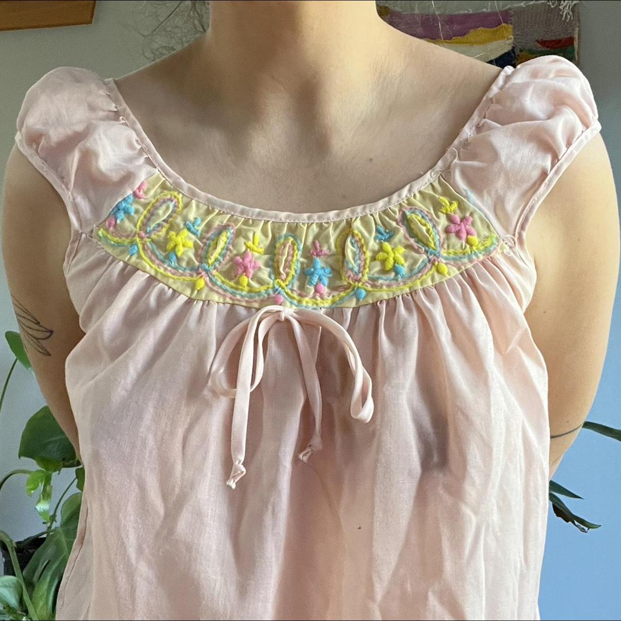 Women's Pink and Orange Dress Depop