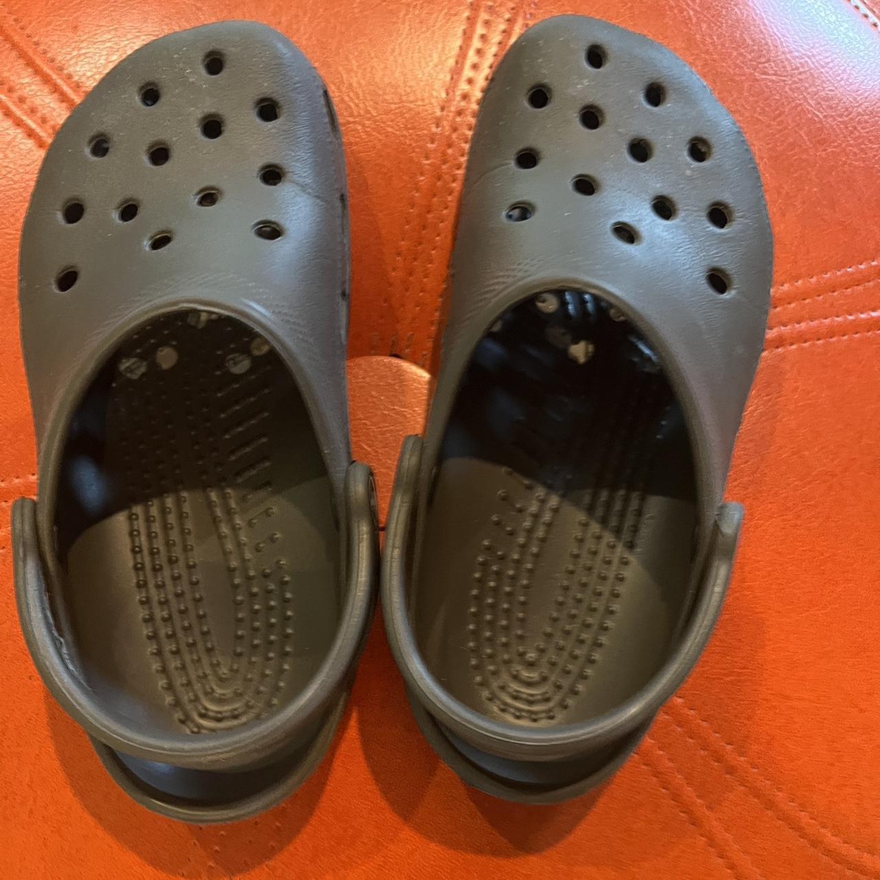 Dark gray crocs These are a dark gray croc shoe.... - Depop