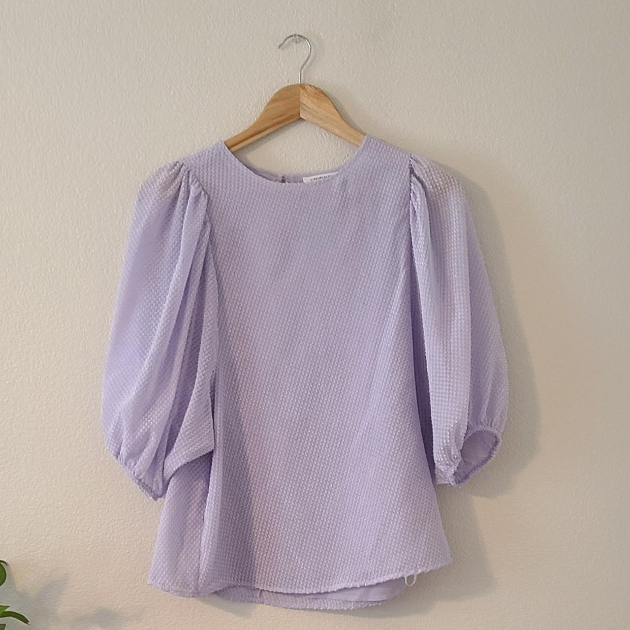 calvin klein purple blouse