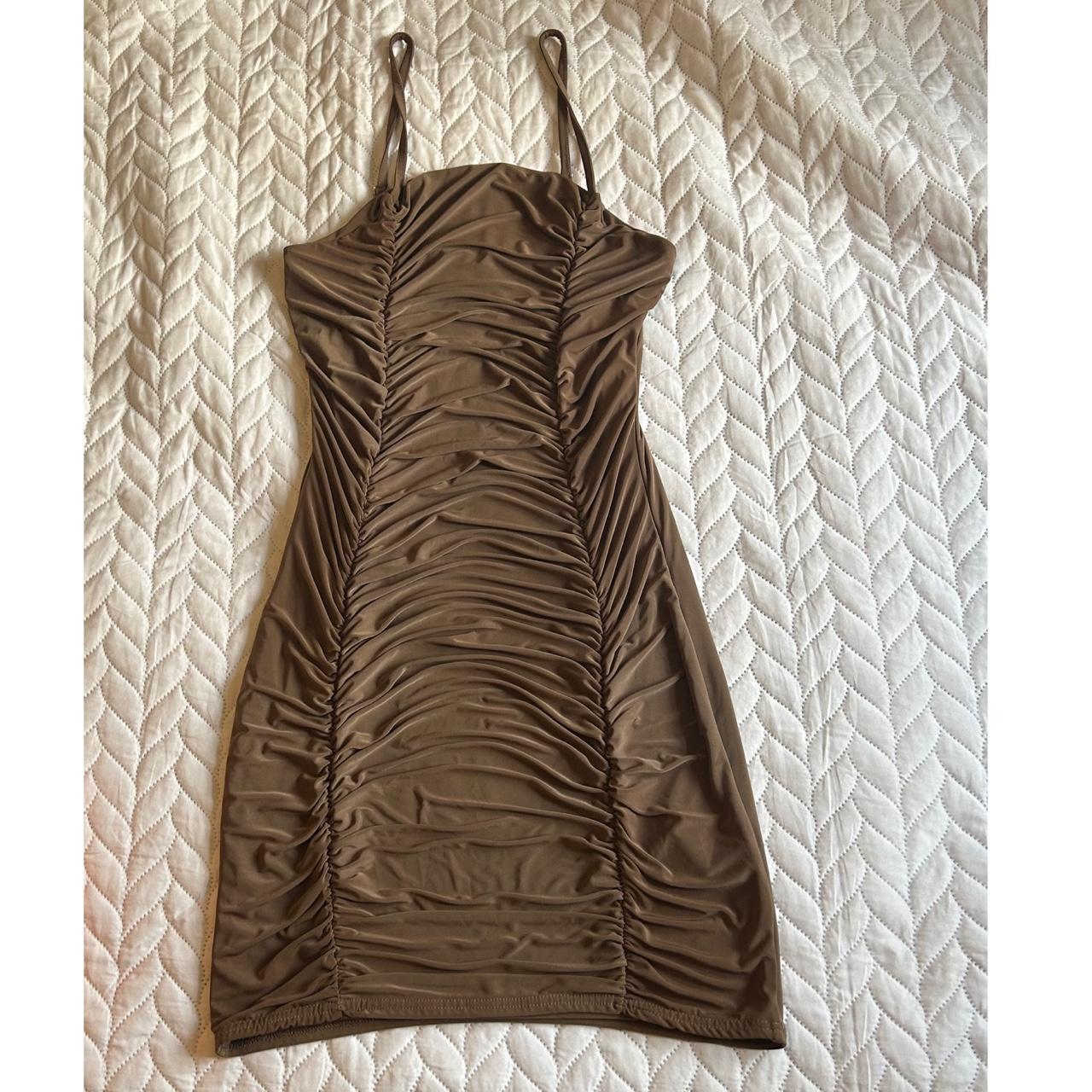 Quiz mocha dress best sale