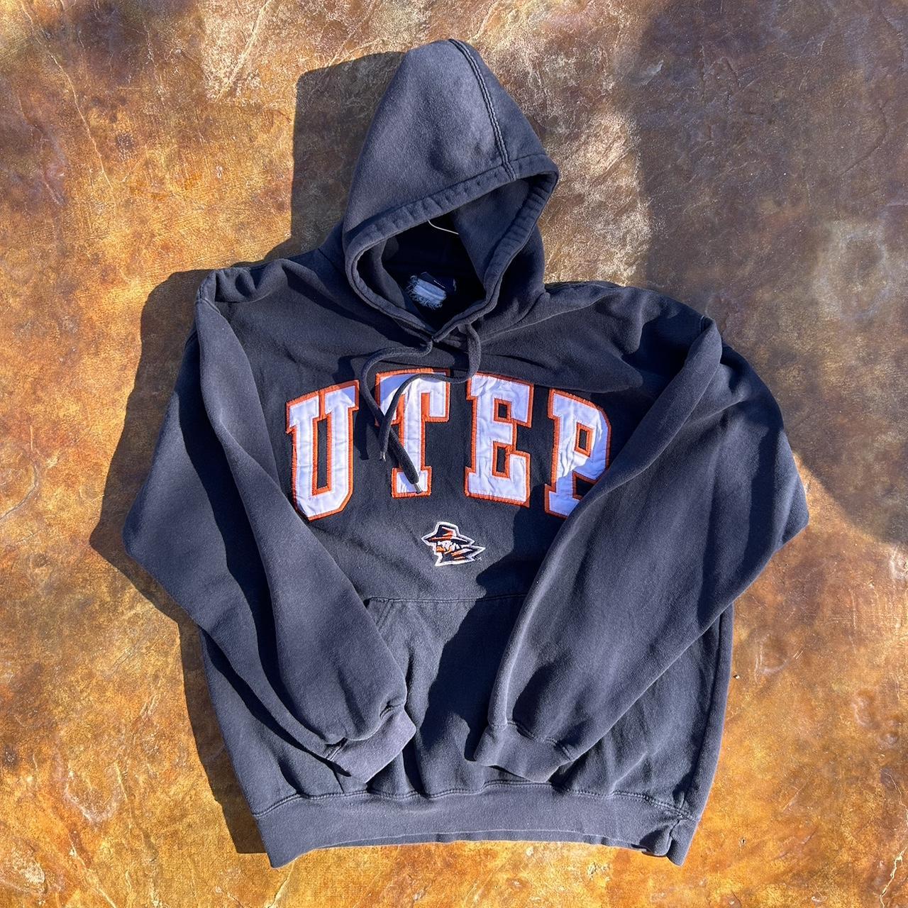 vintage utep college hoodie no tags fits L. no major... - Depop