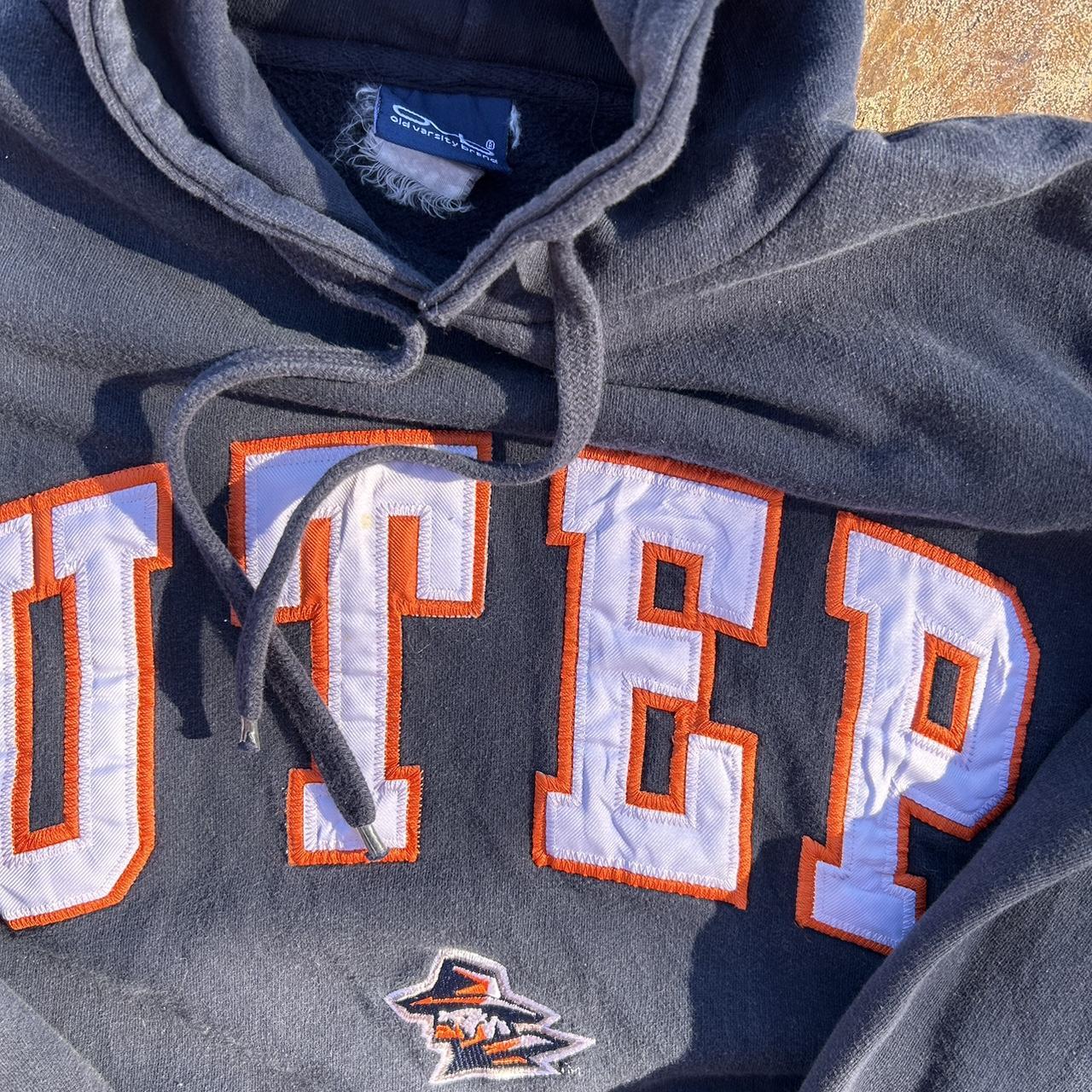 vintage utep college hoodie no tags fits L. no major... - Depop