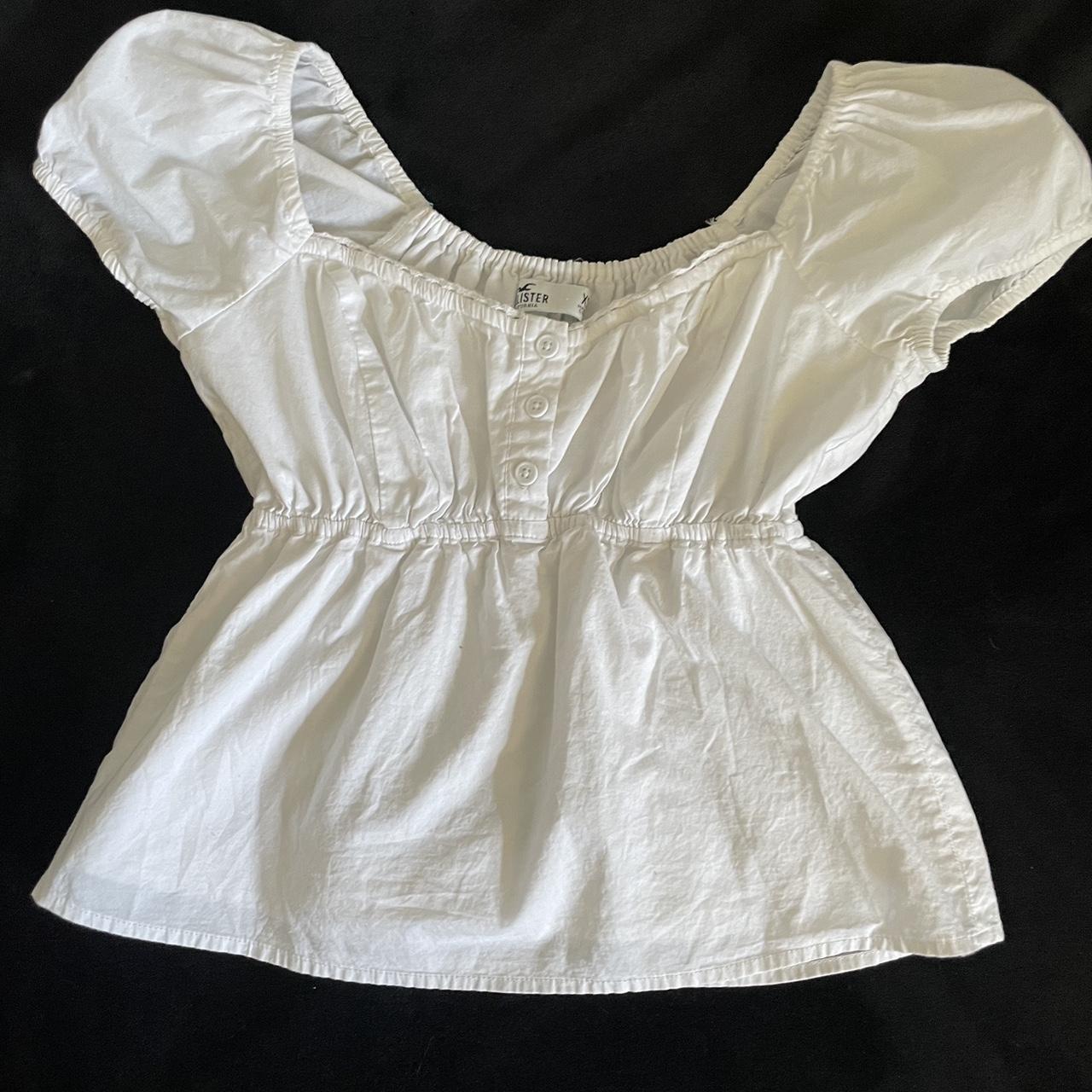 Hollister babydoll/ peplum top. Wore it twice, so... - Depop