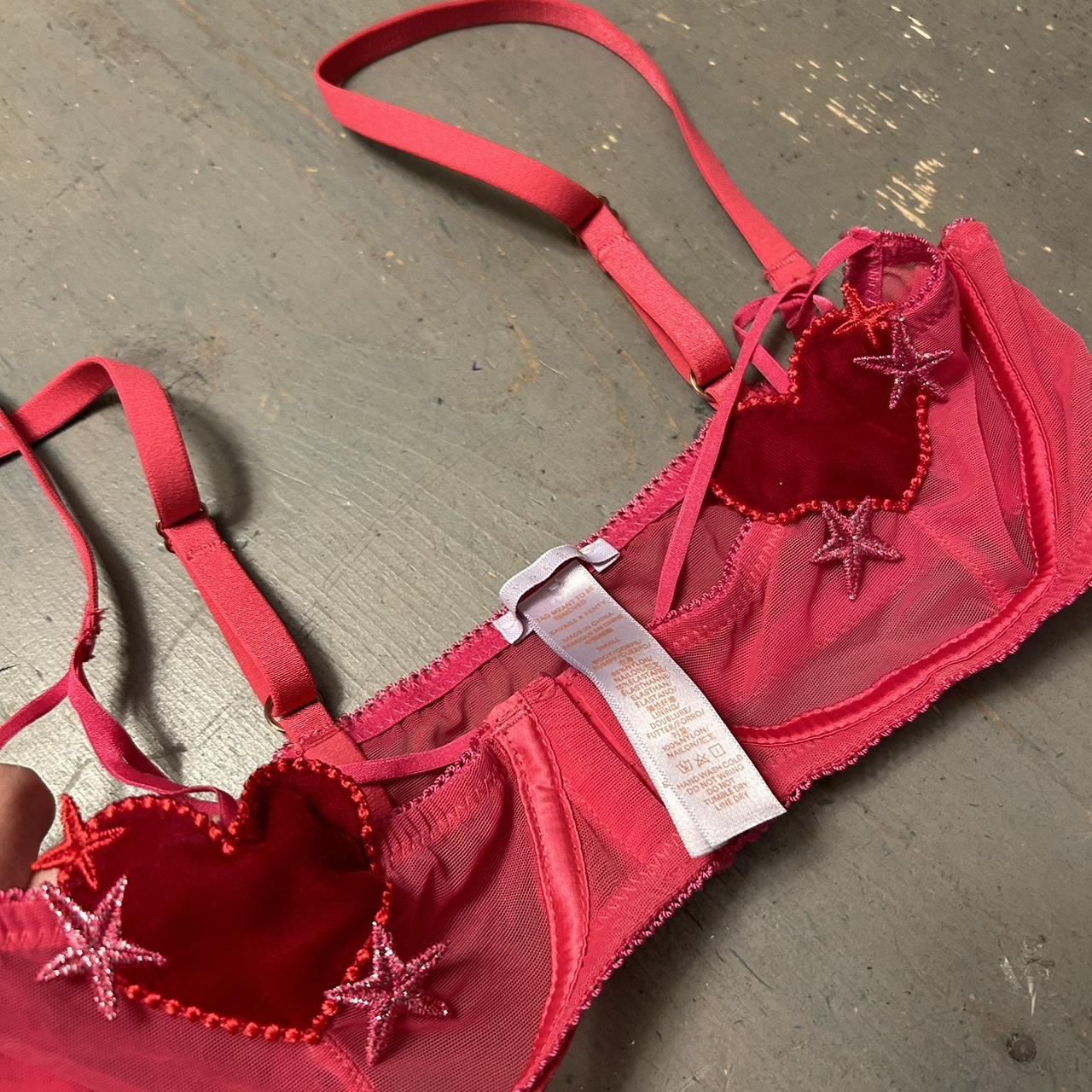 Savage X Fenty Pink Bra Brand: Savage X Fenty: - Depop