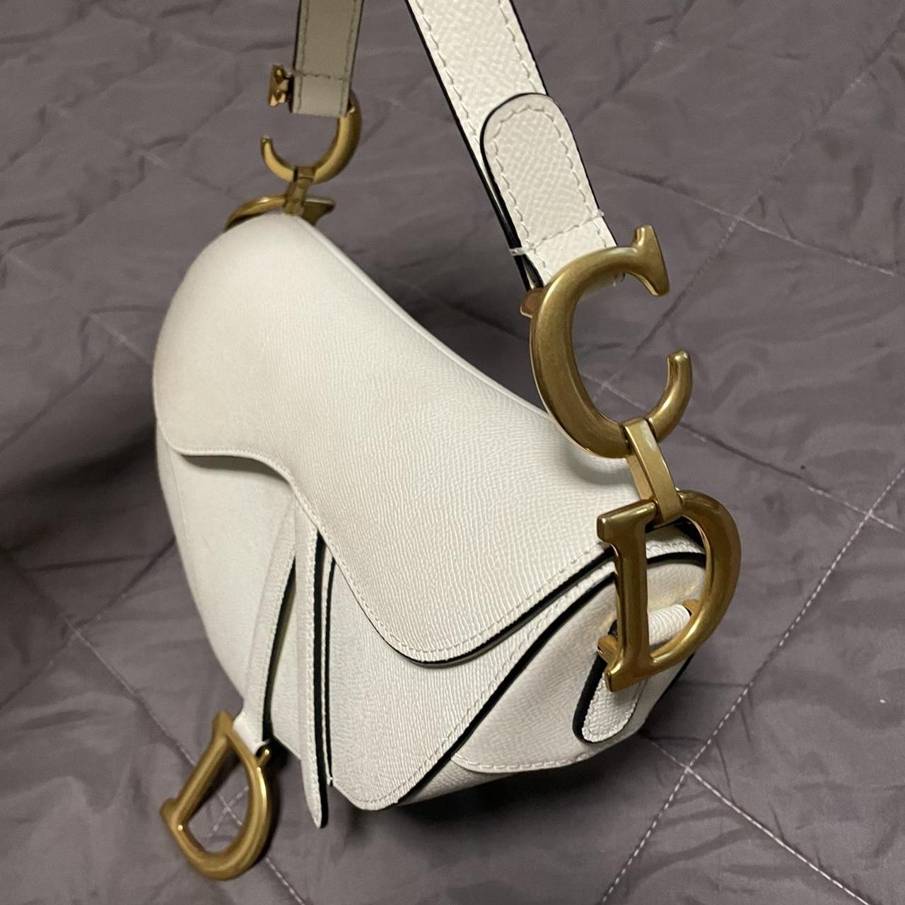 White Dior saddle bag Price is negotiable Depop