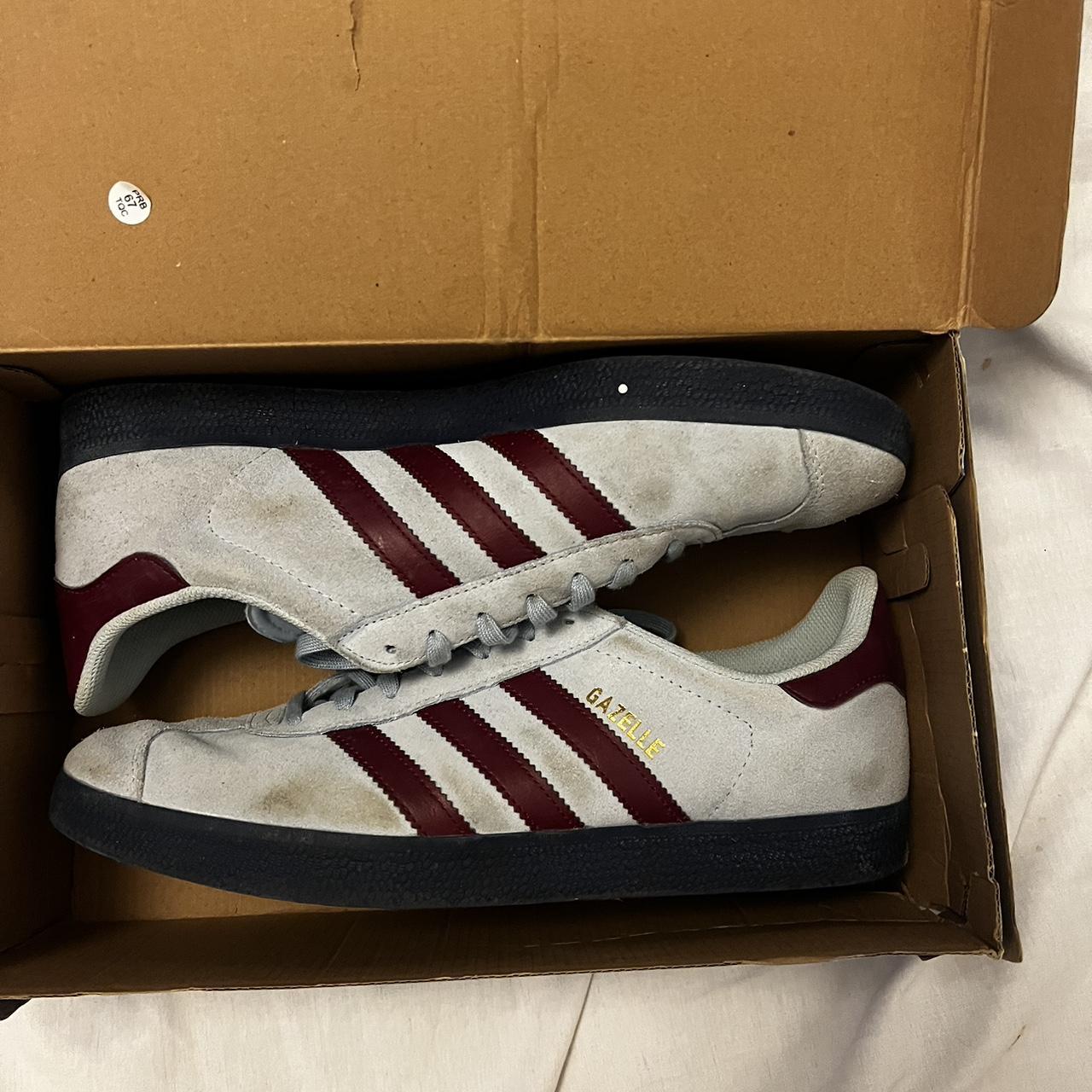 adidas gazelle burgundy and blue