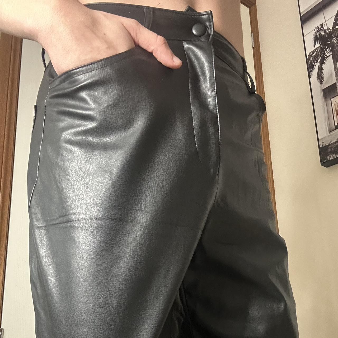 Zara faux leather pants Worn once. Perfect... - Depop