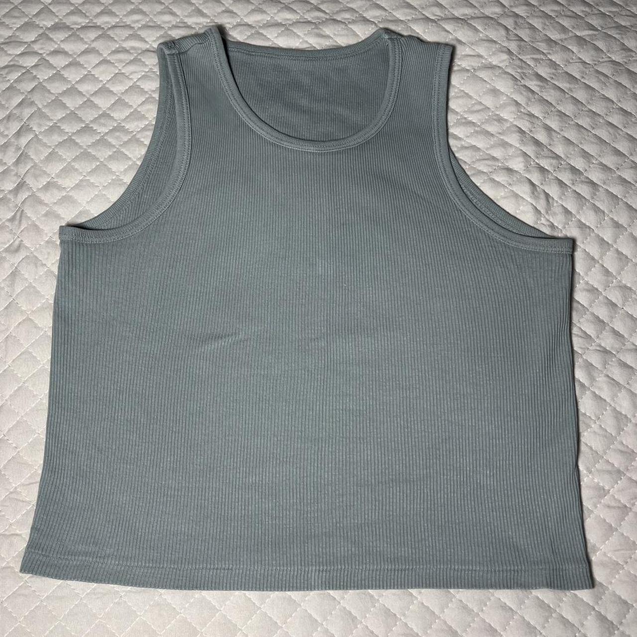 Brandy Melville Sage Green Tank Top - Depop