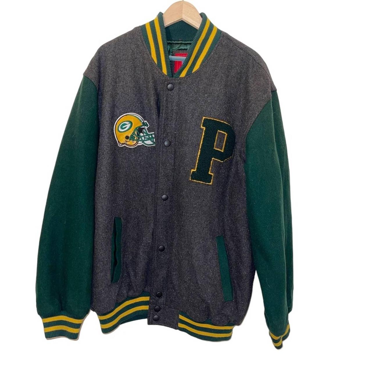 Green Wool Bay Packers Green Varsity Jacket - HJacket