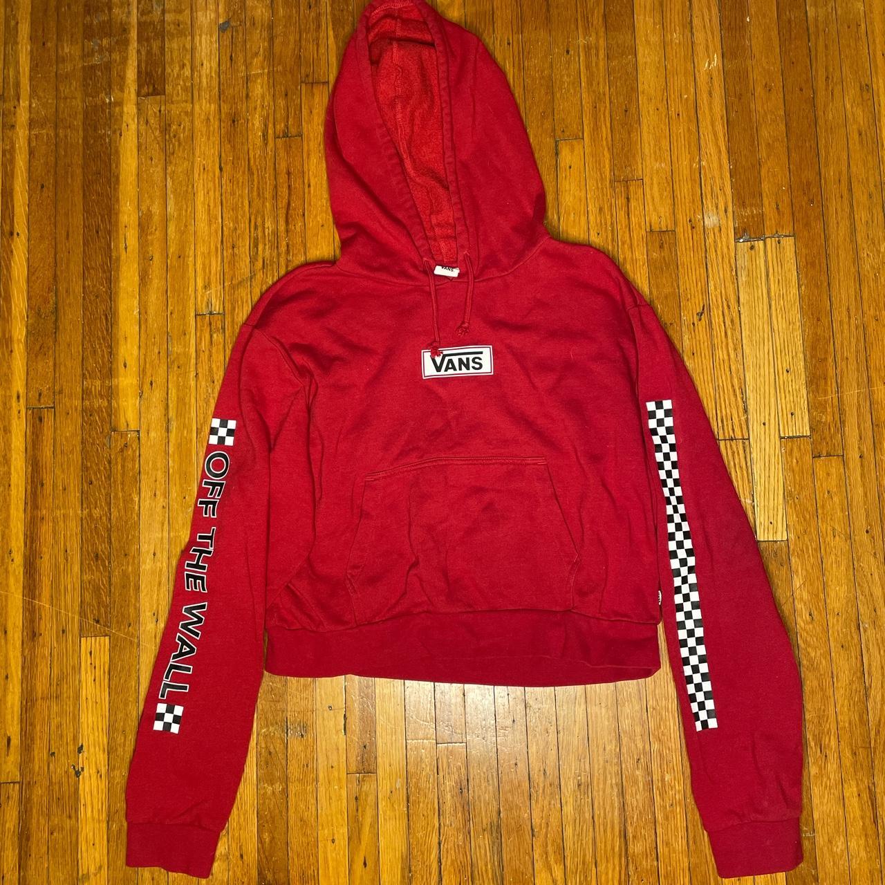 Vans red clearance hoodie womens