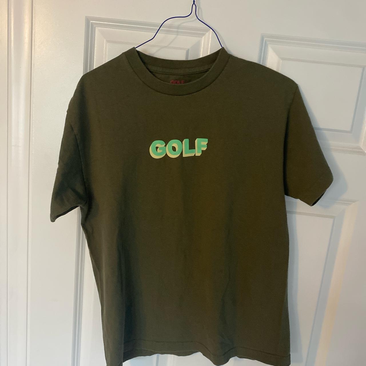 Golf Wang Men's Green and Yellow T-shirt | Depop