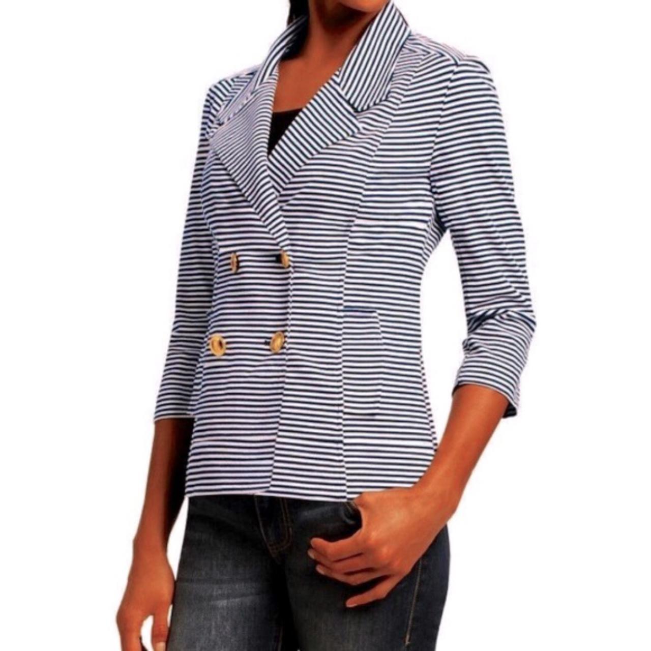 CABI Blue selling White Striped Nautical