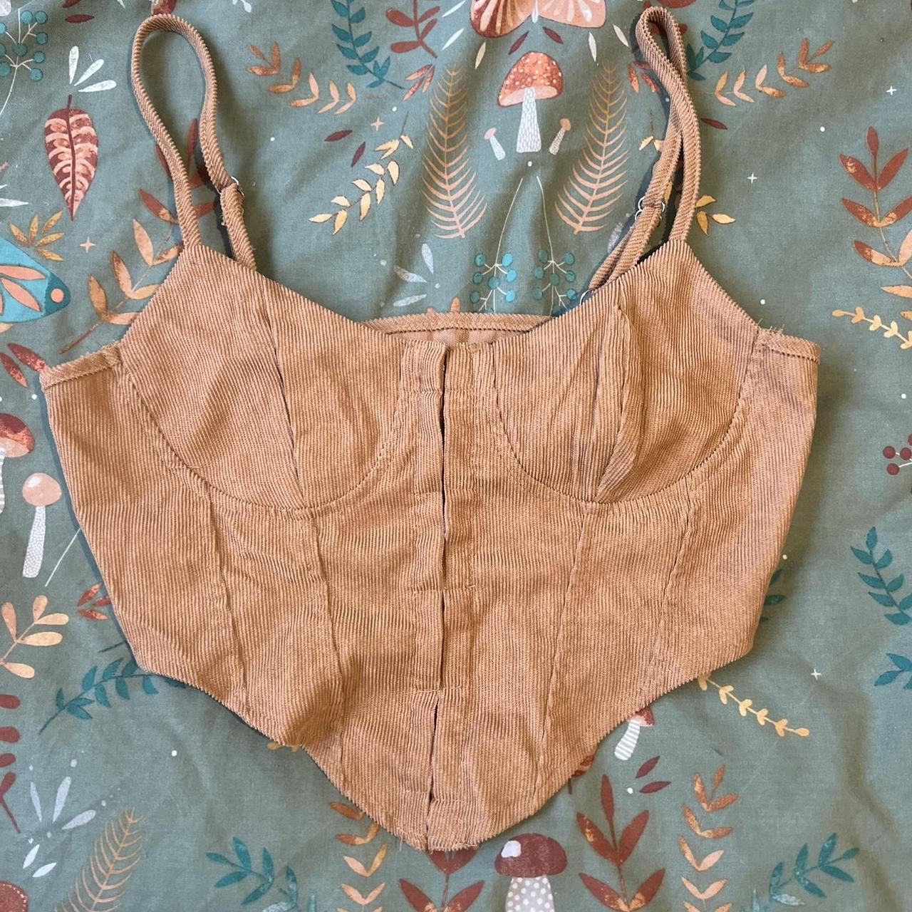 Women's Tan Corset Depop