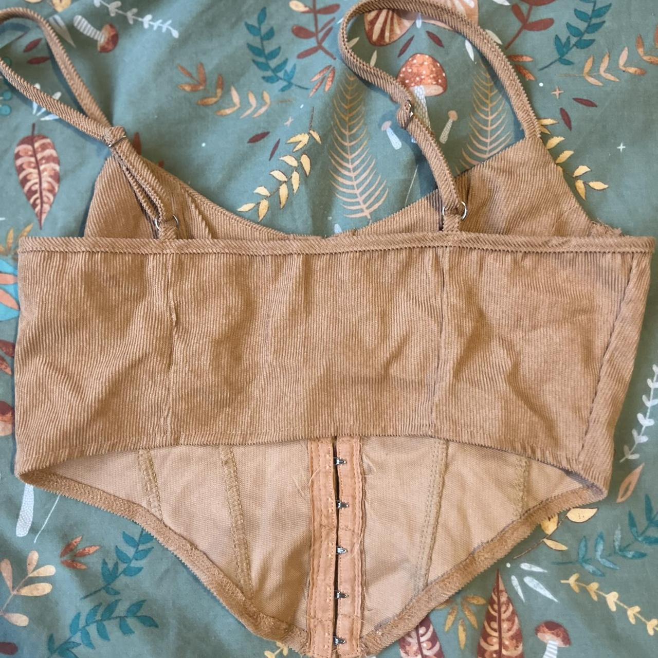 Women's Tan Corset Depop