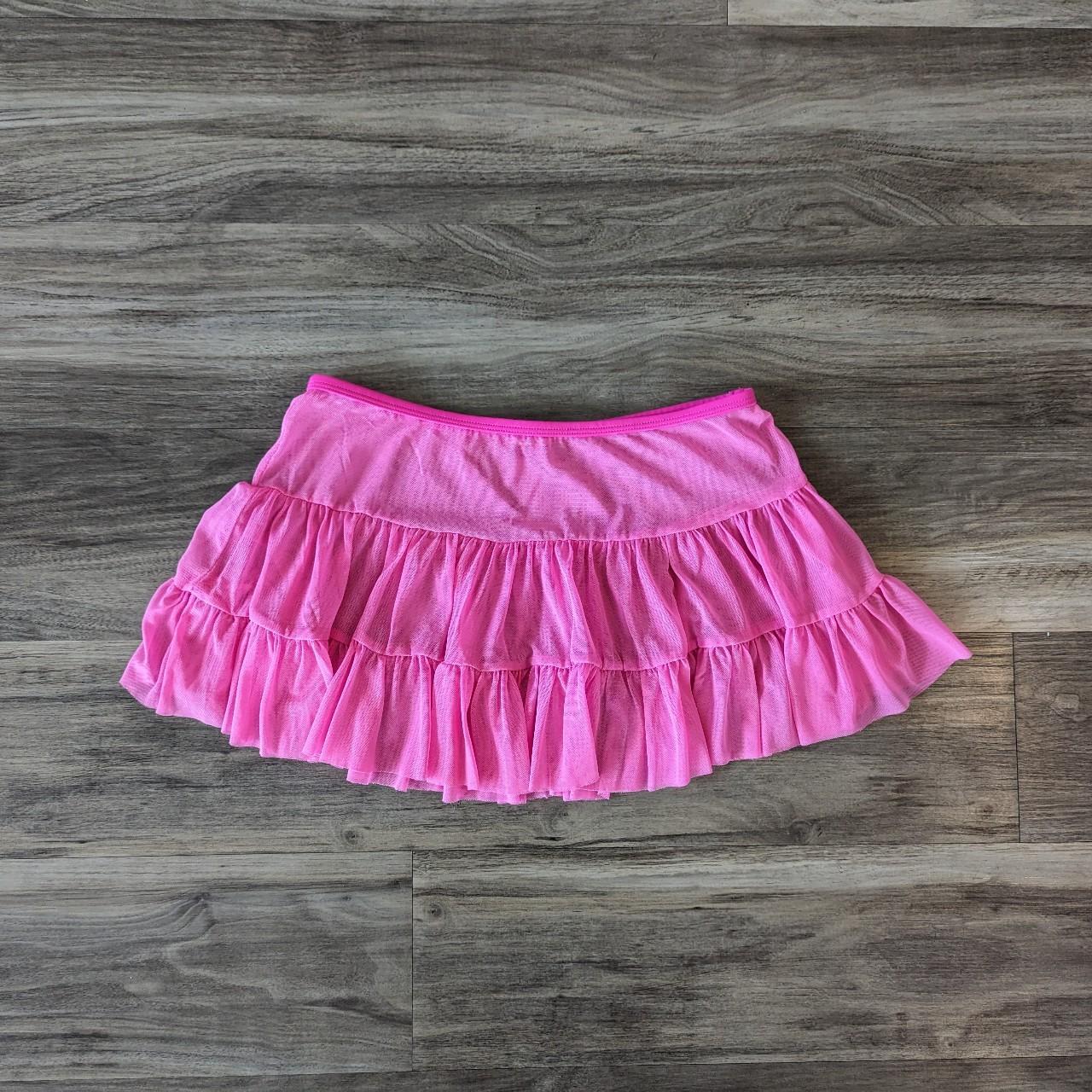 Pink sheer micro mini raver skirt Unlined, sheer.... - Depop