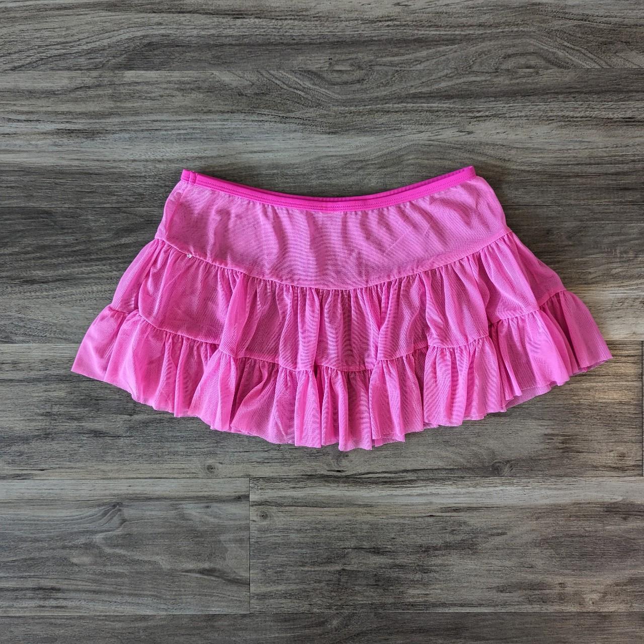 Pink sheer micro mini raver skirt Unlined, sheer.... - Depop