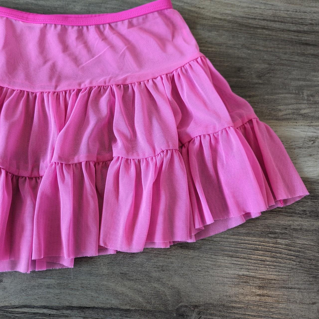 Pink sheer micro mini raver skirt Unlined, sheer.... - Depop