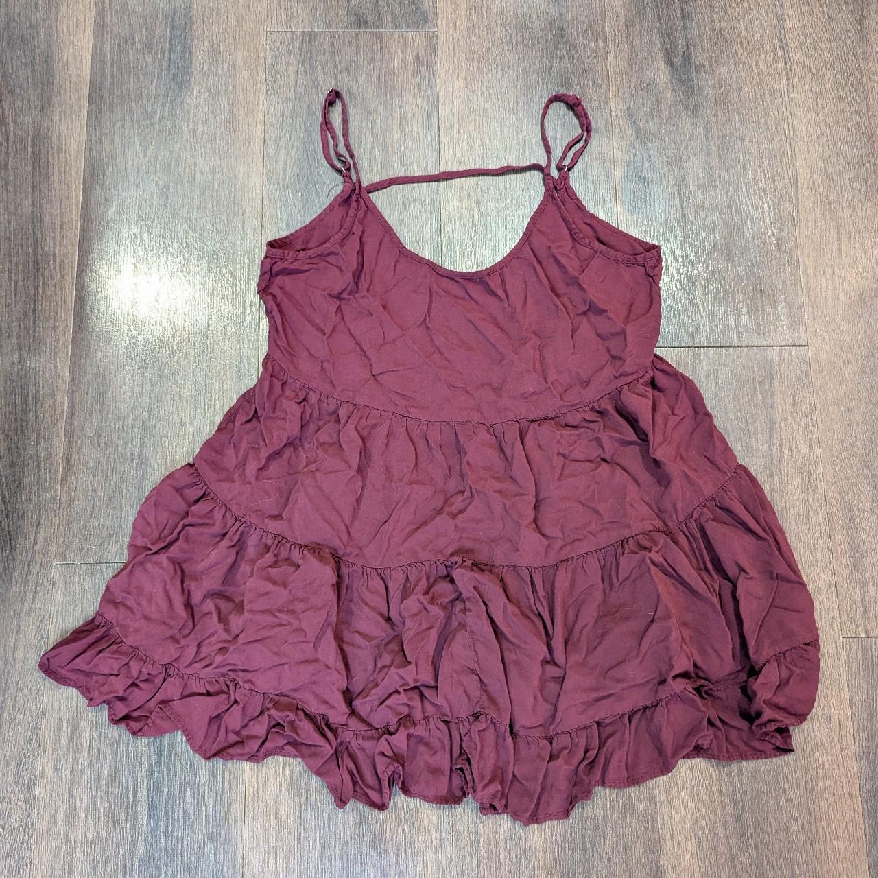 Brandy Melville Women's Slip Dress Burgundy One size – Brandy - Main Image