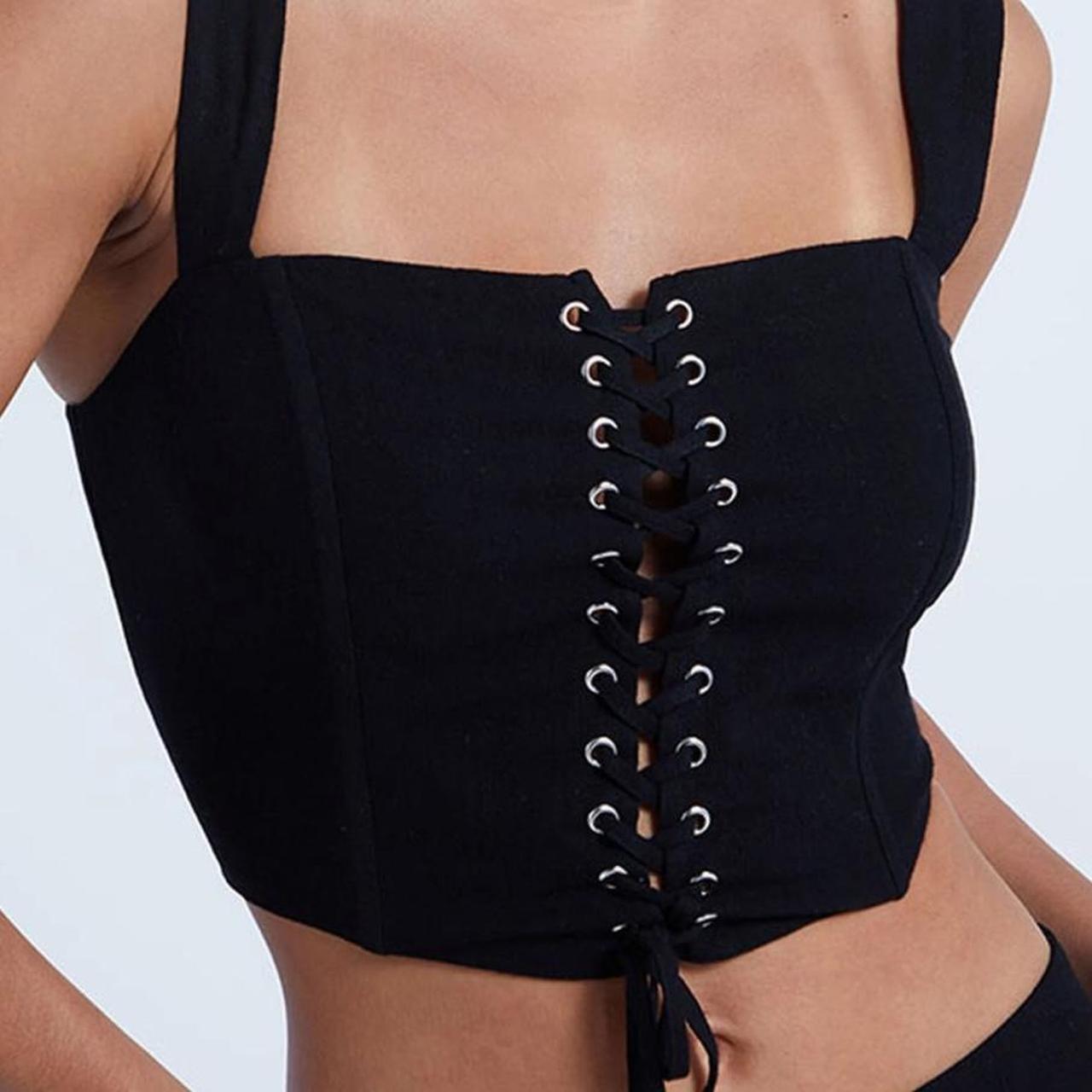 Pacsun Kendall + Kylie lace bustier corset top NEW - Depop