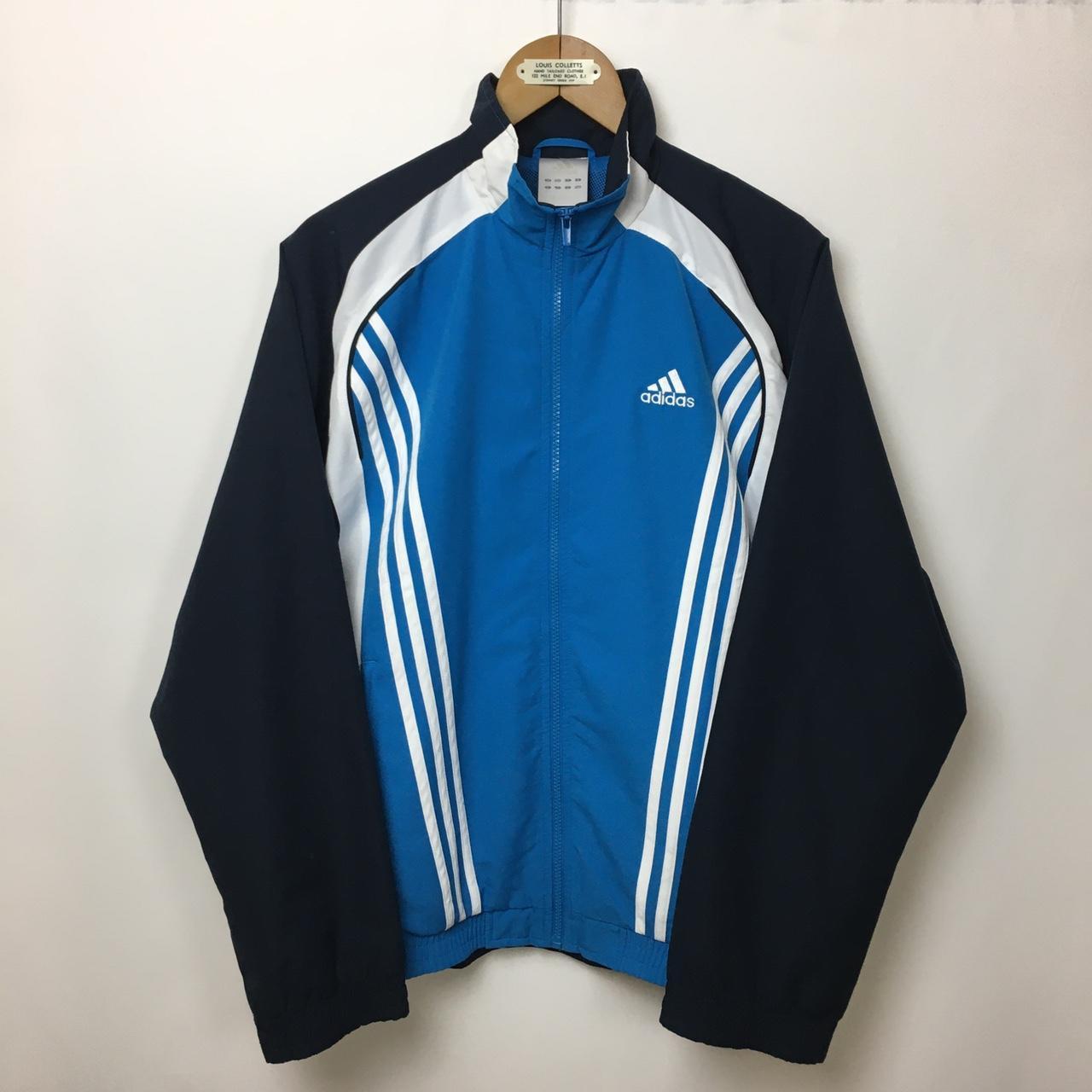 Navy Adidas Jacket Vintage Y2K Windbreaker Track... - Depop