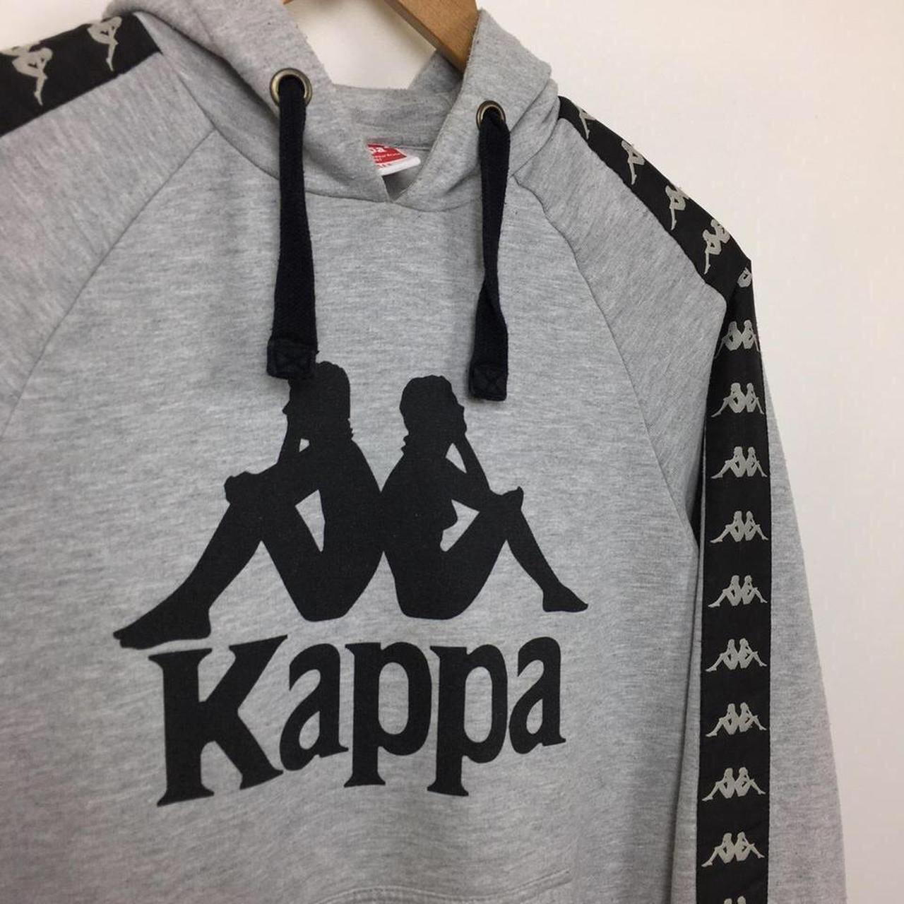 Vintage Kappa Hoodie - Grey 90's • Fits like - - Depop