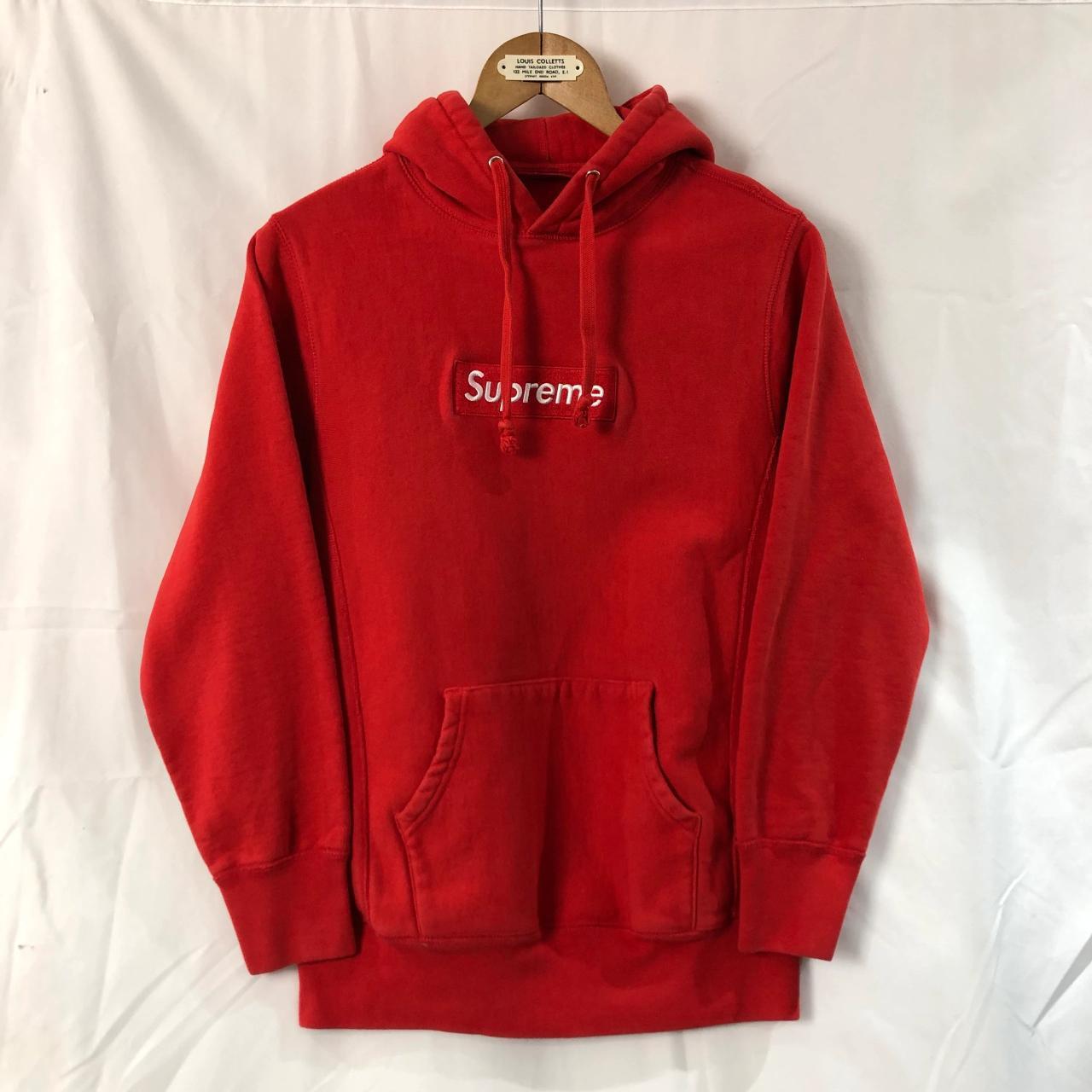 Red Supreme Box Logo Hoodie Mens M 2014 Jumper... - Depop