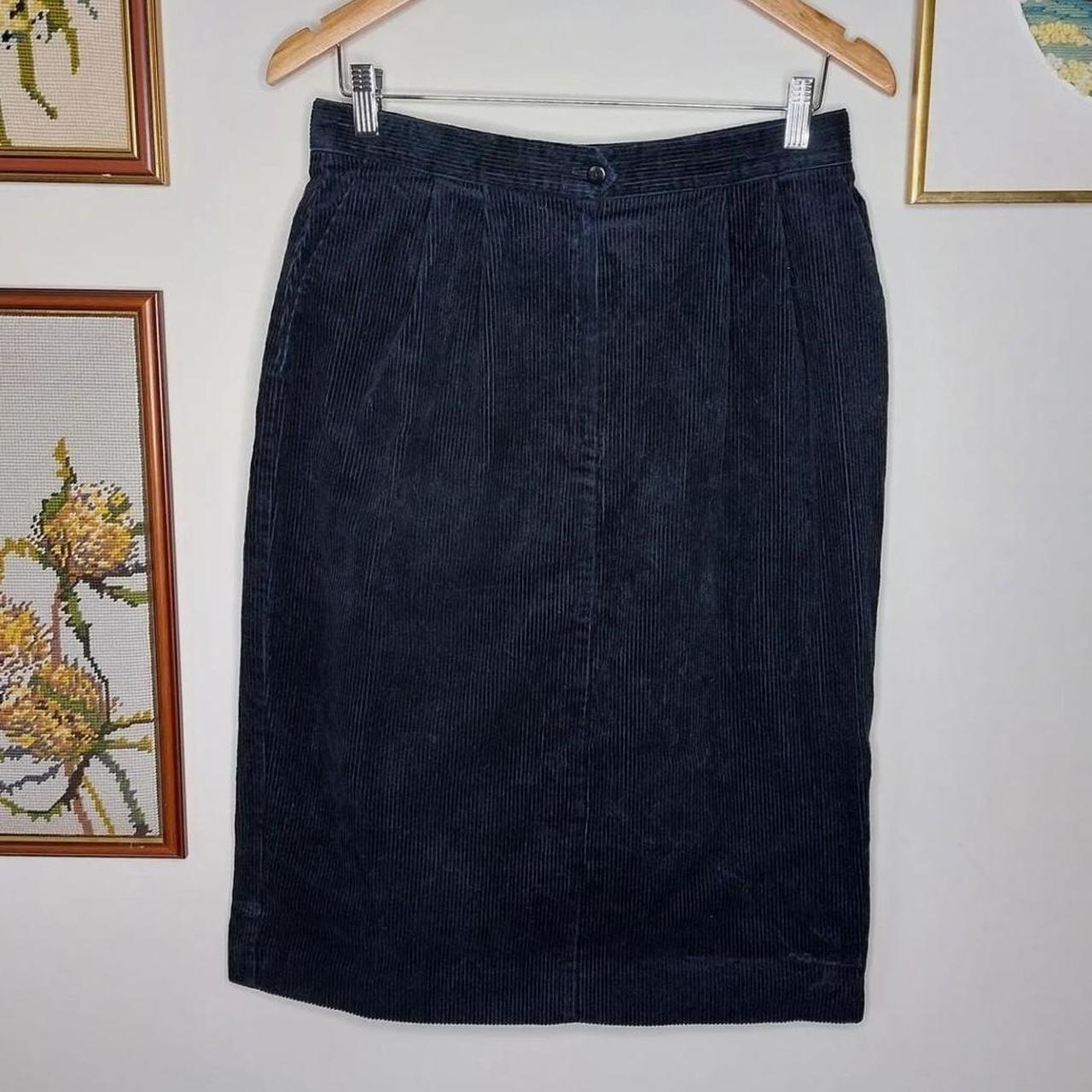 Black corduroy 2024 skirt 80s