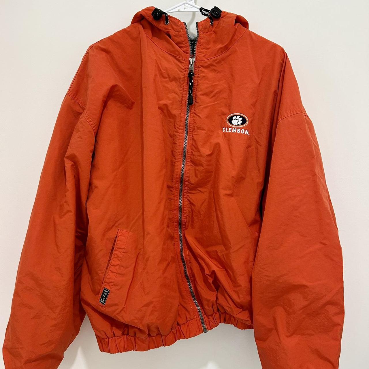 VINTAGE CLEMSON WINDBREAKER XL SMOKE FREE. Depop