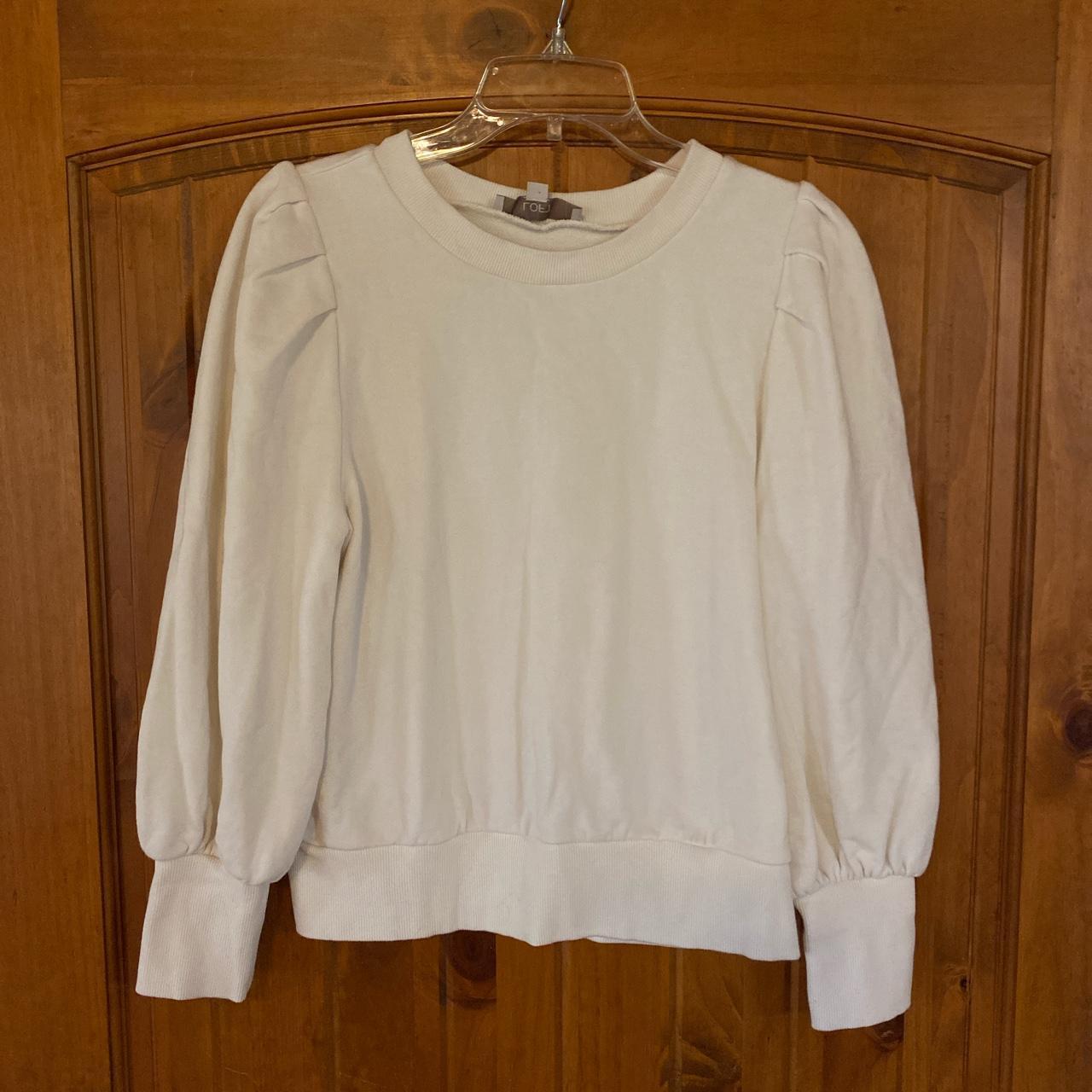 Lovely off white sweatshirt from Loft in a size M.... - Depop