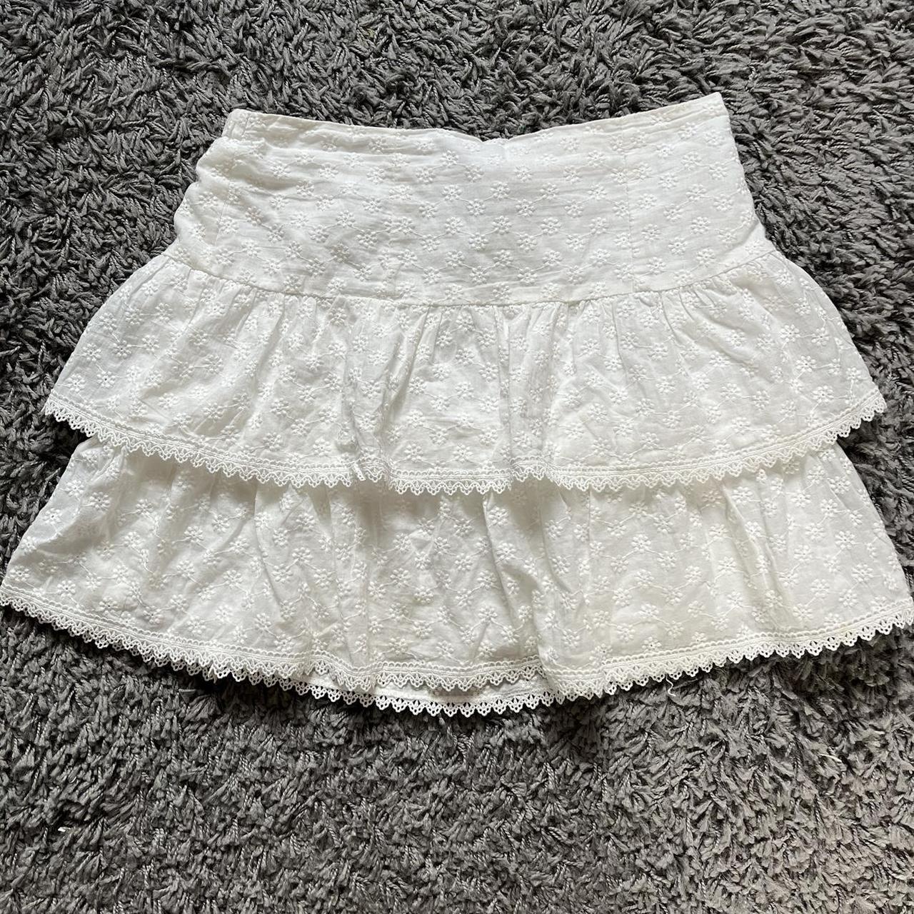 cute white lacey skirt - Depop