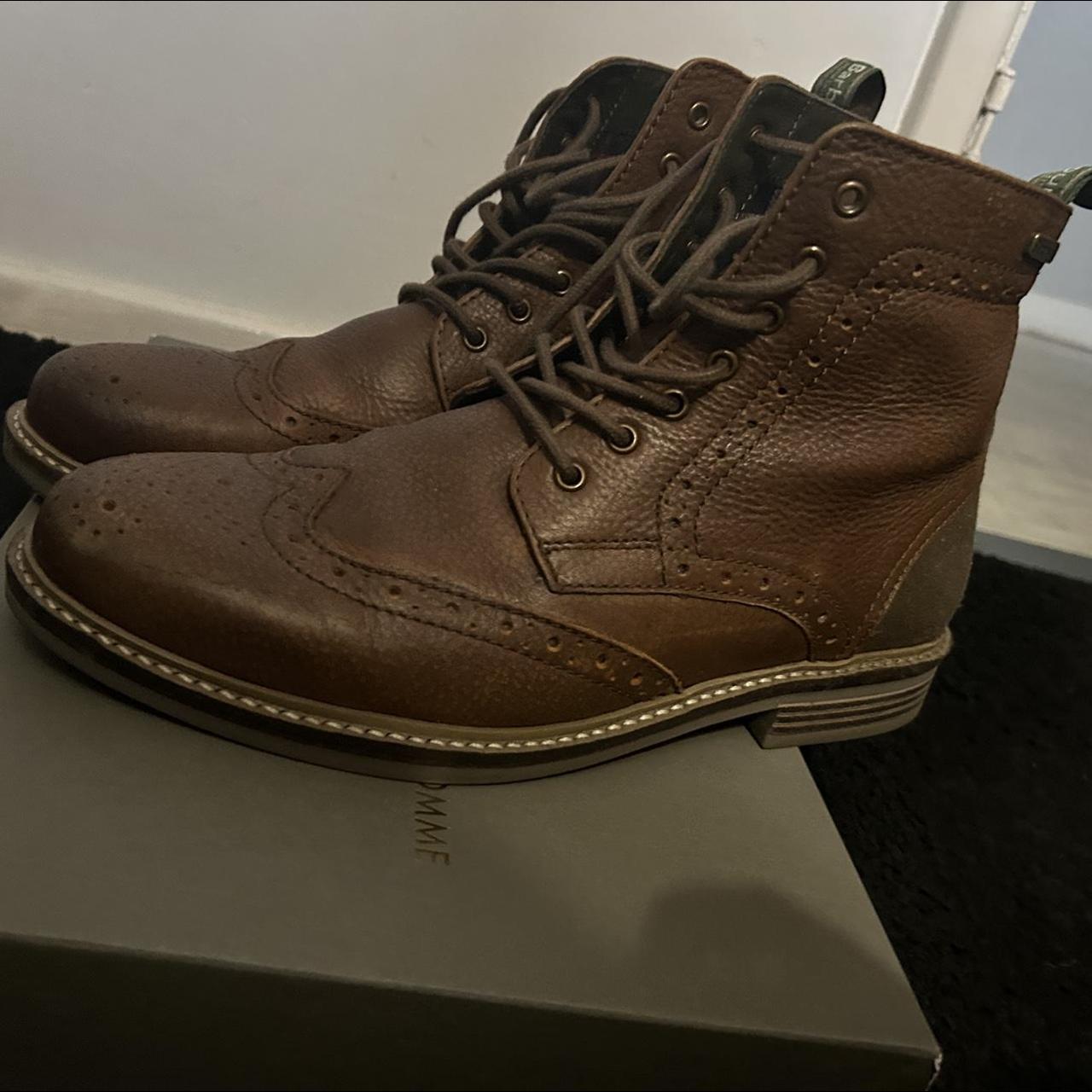 Barbour mens leather boots size 8 - Depop