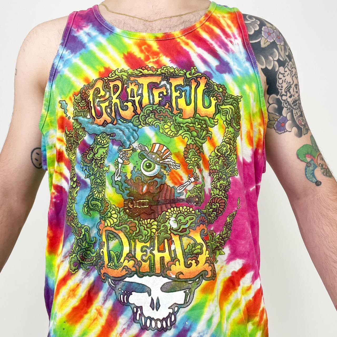 Tye dye Grateful Dead tank top- size - Depop