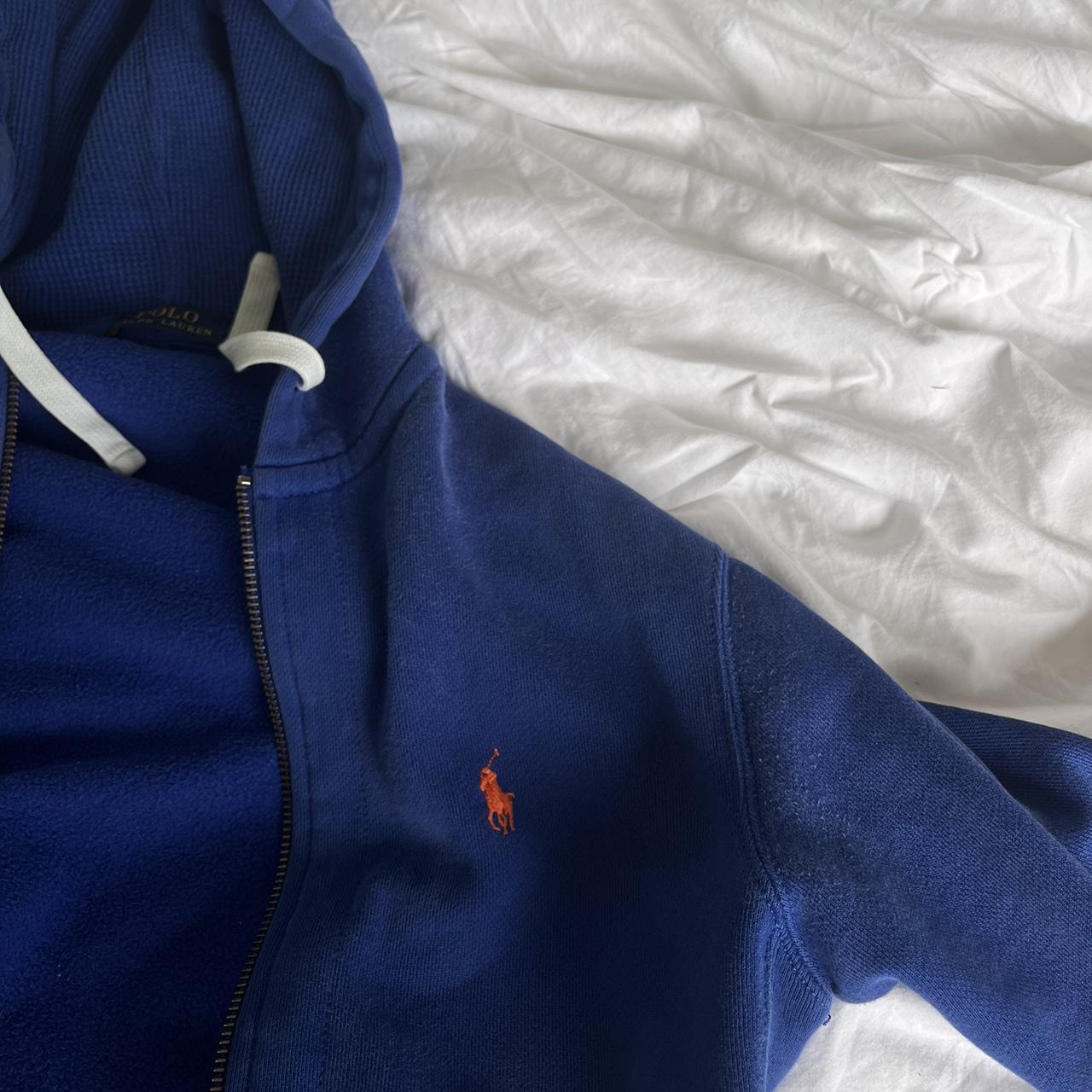 Ralph Lauren Blue Zip up Love just need money goes... - Depop