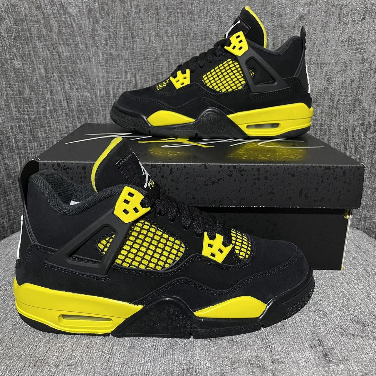 🆘Air Jordan 4 Retro - Yellow Thunder🆘 Size - 👟 •UK... - Depop