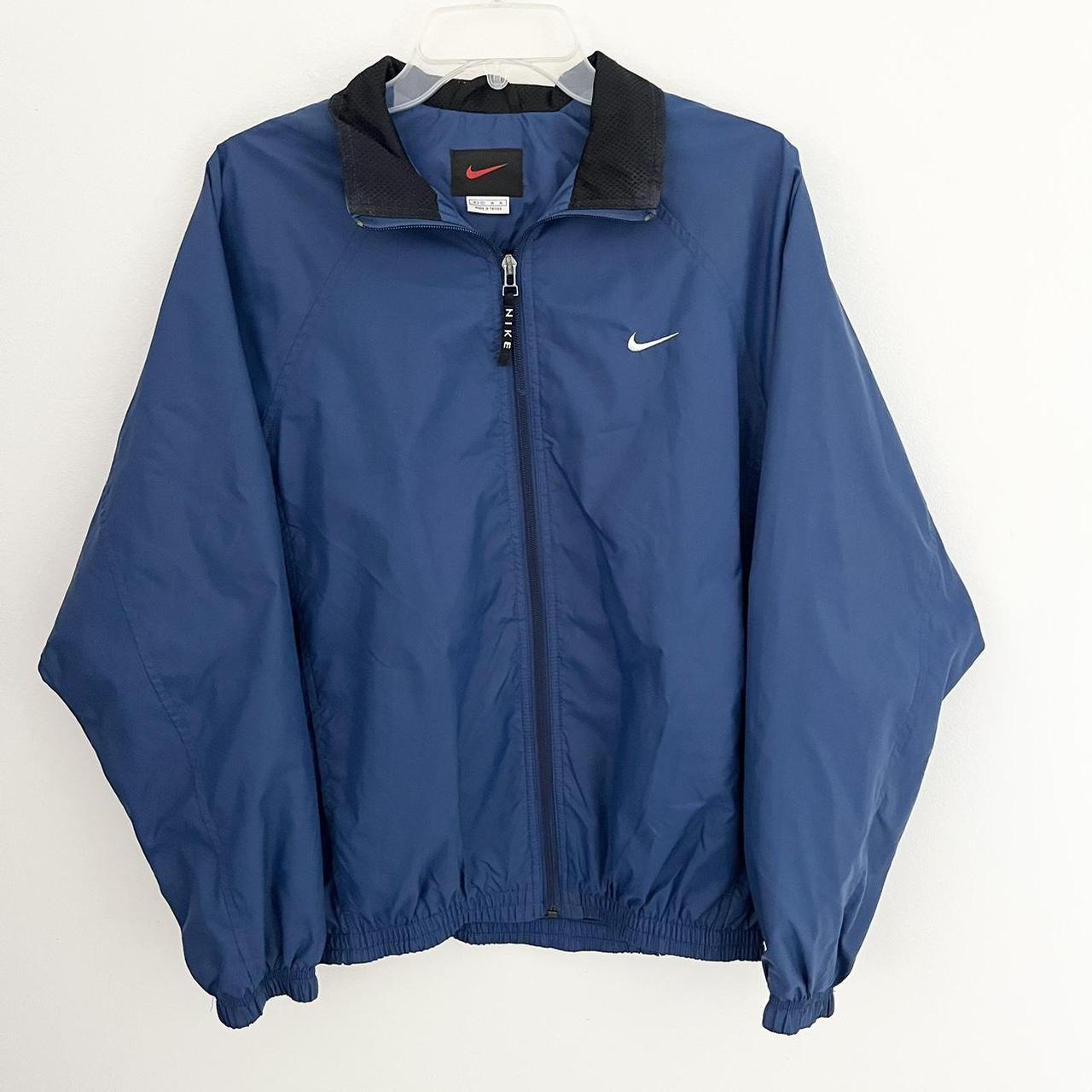 Nike Men's Black and Blue Jacket | Depop