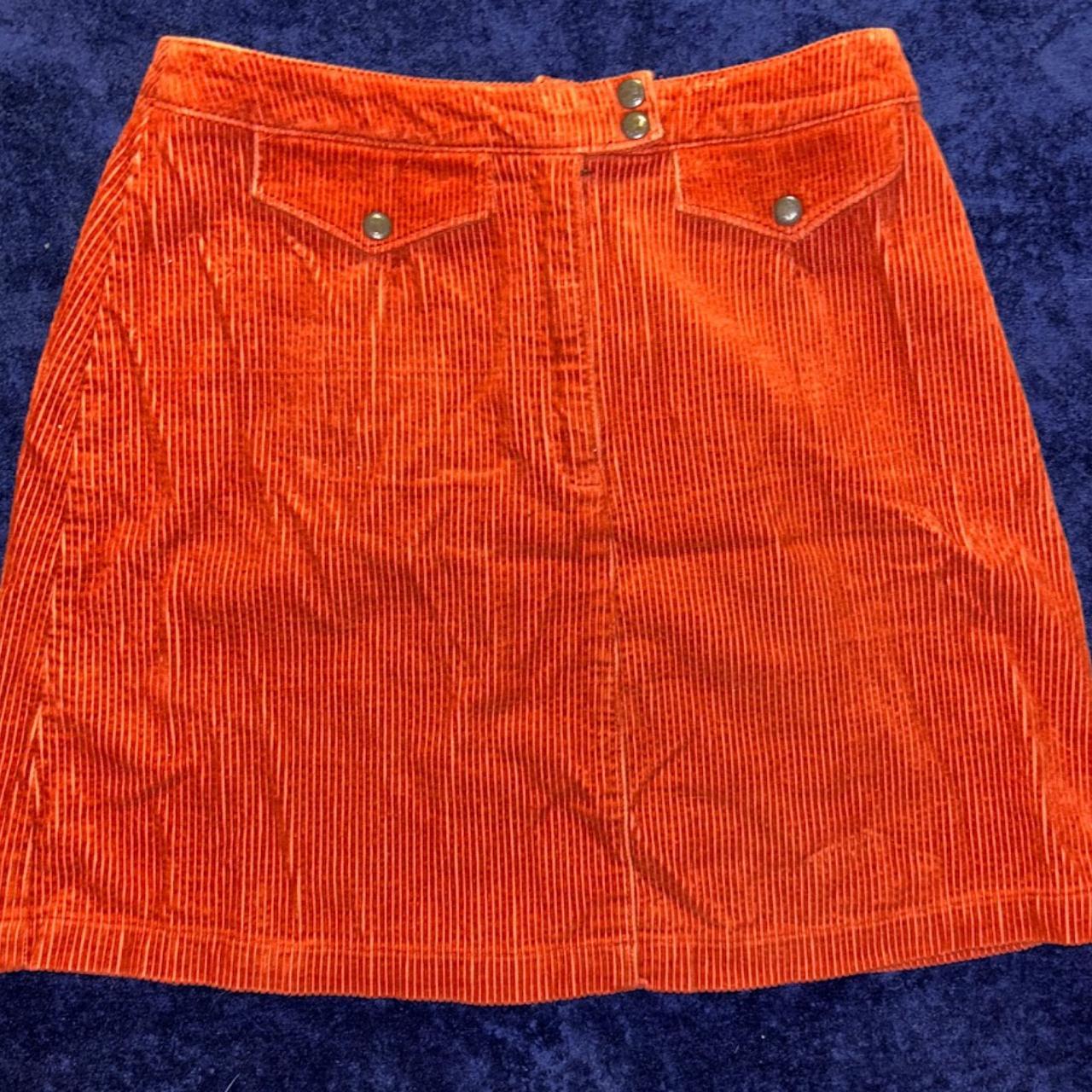 Corduroy Orange Skirt Size 8, Brand- Sigrid Olsen