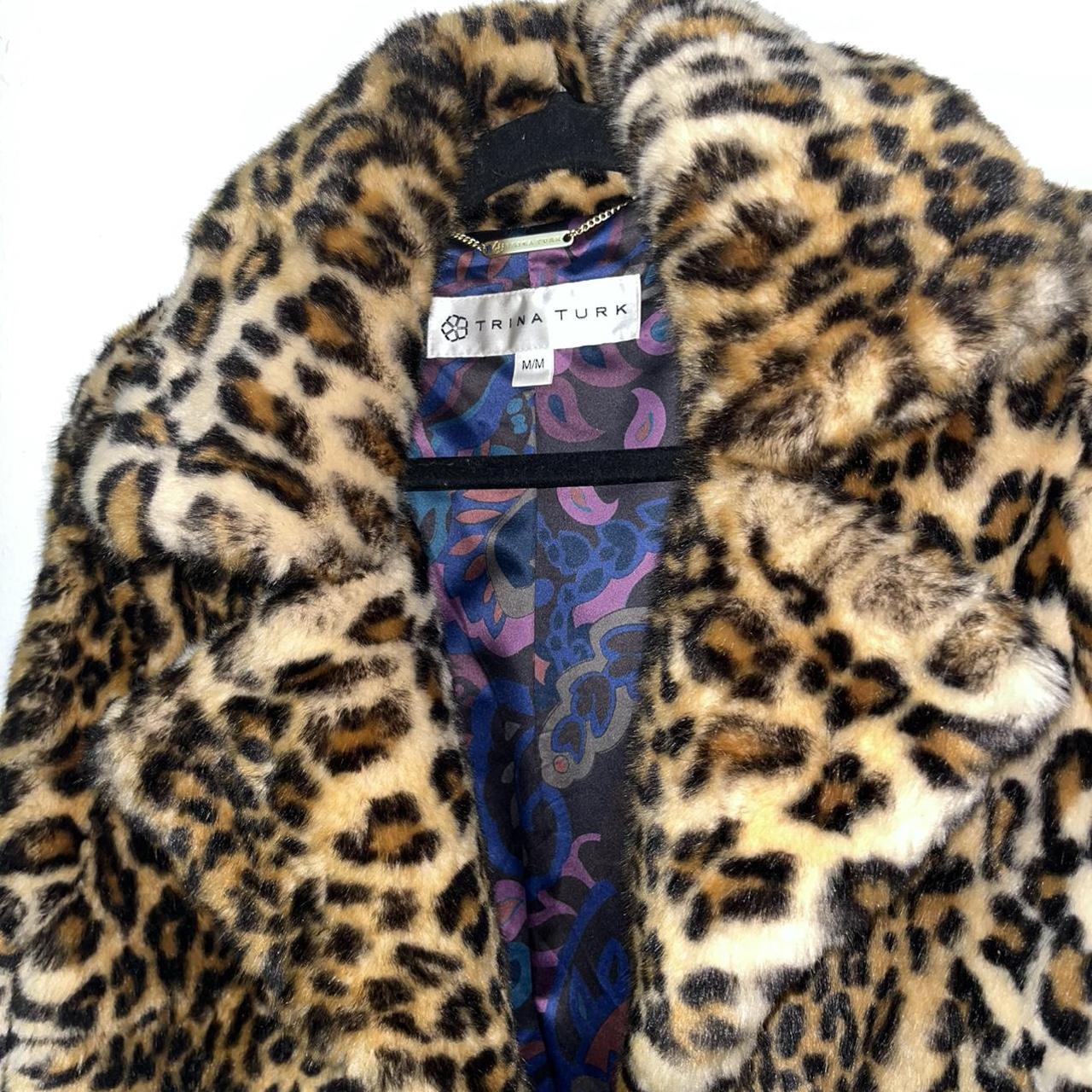 Trina turk shop leopard coat