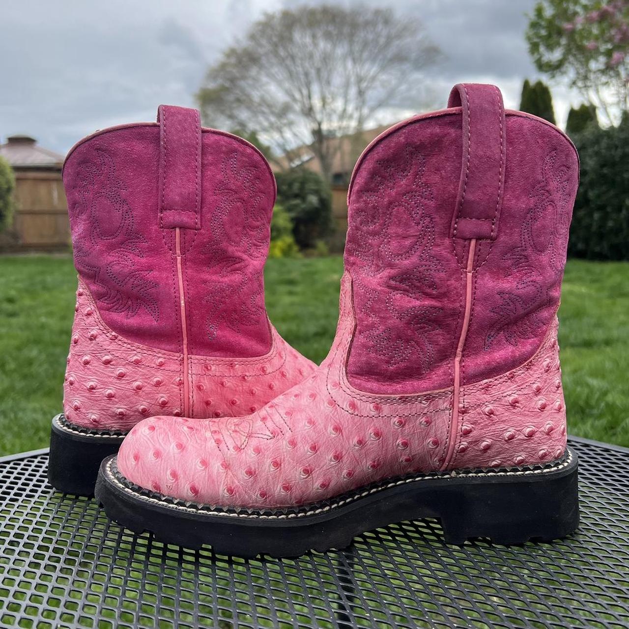 Ariat Women's Pink Boots Depop