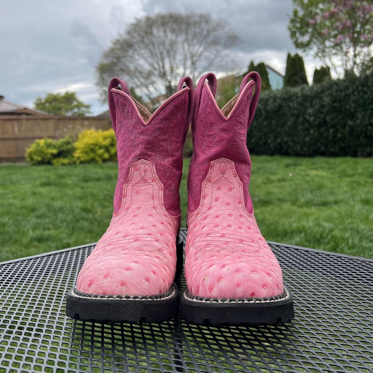 Ariat Women's Pink Boots Depop