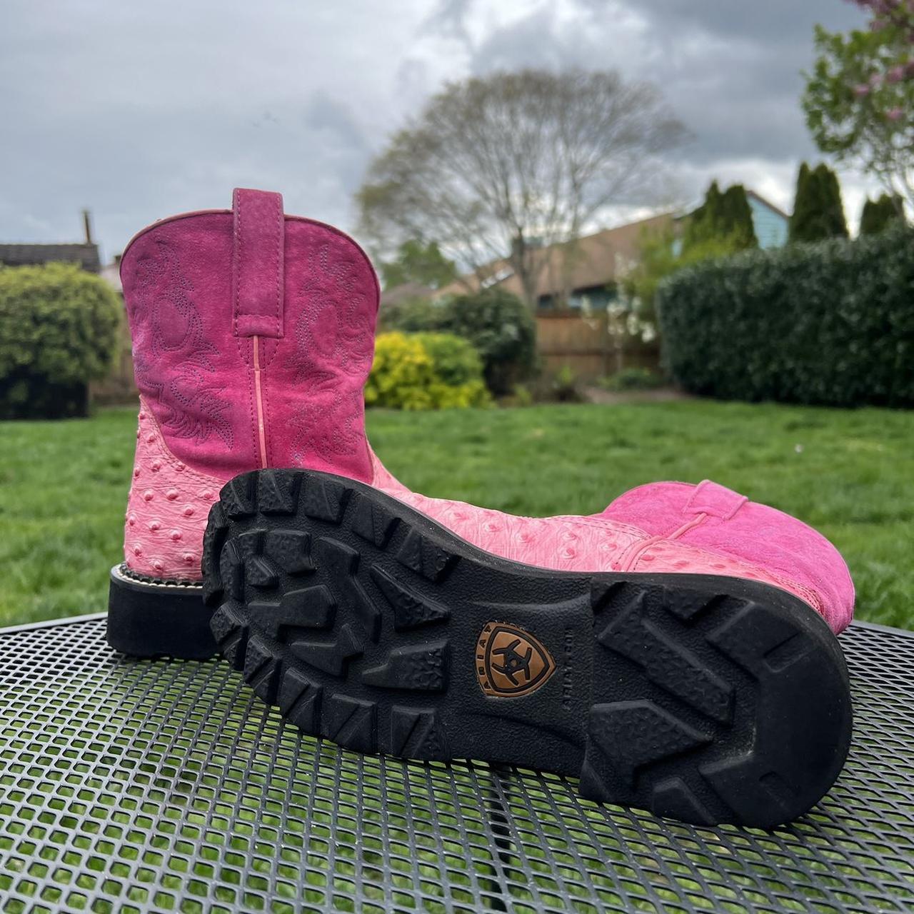 Ariat Women's Pink Boots Depop