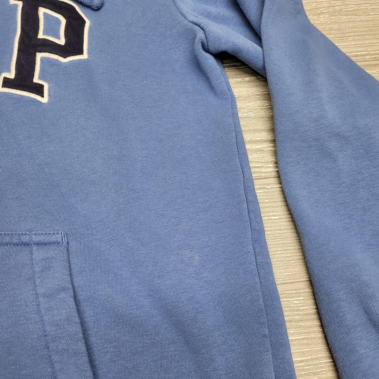 Gap Logo Light Blue Hoodie Sweatshirt Good... - Depop