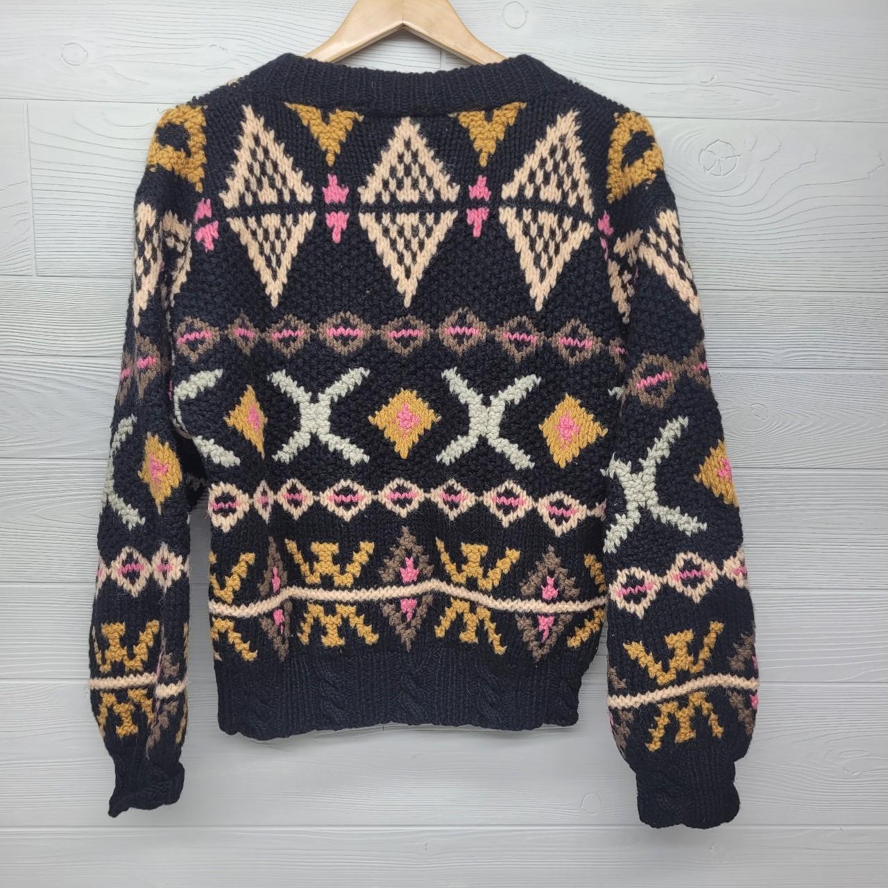 Vintage 90s Cabin Fever Hand Knitted Wool Sweater... - Depop