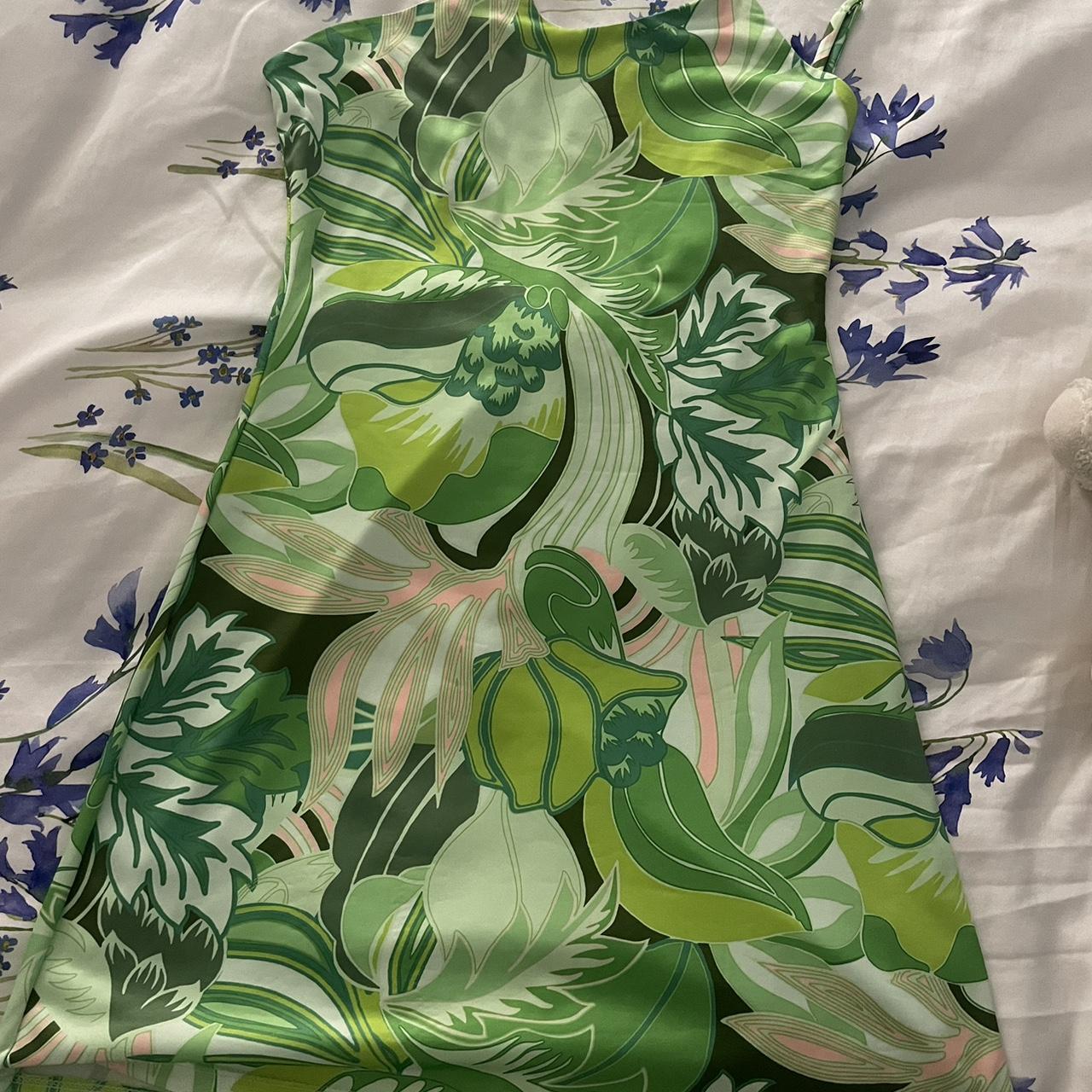 Urban outfitters US kiss the sky green leaf dress Depop