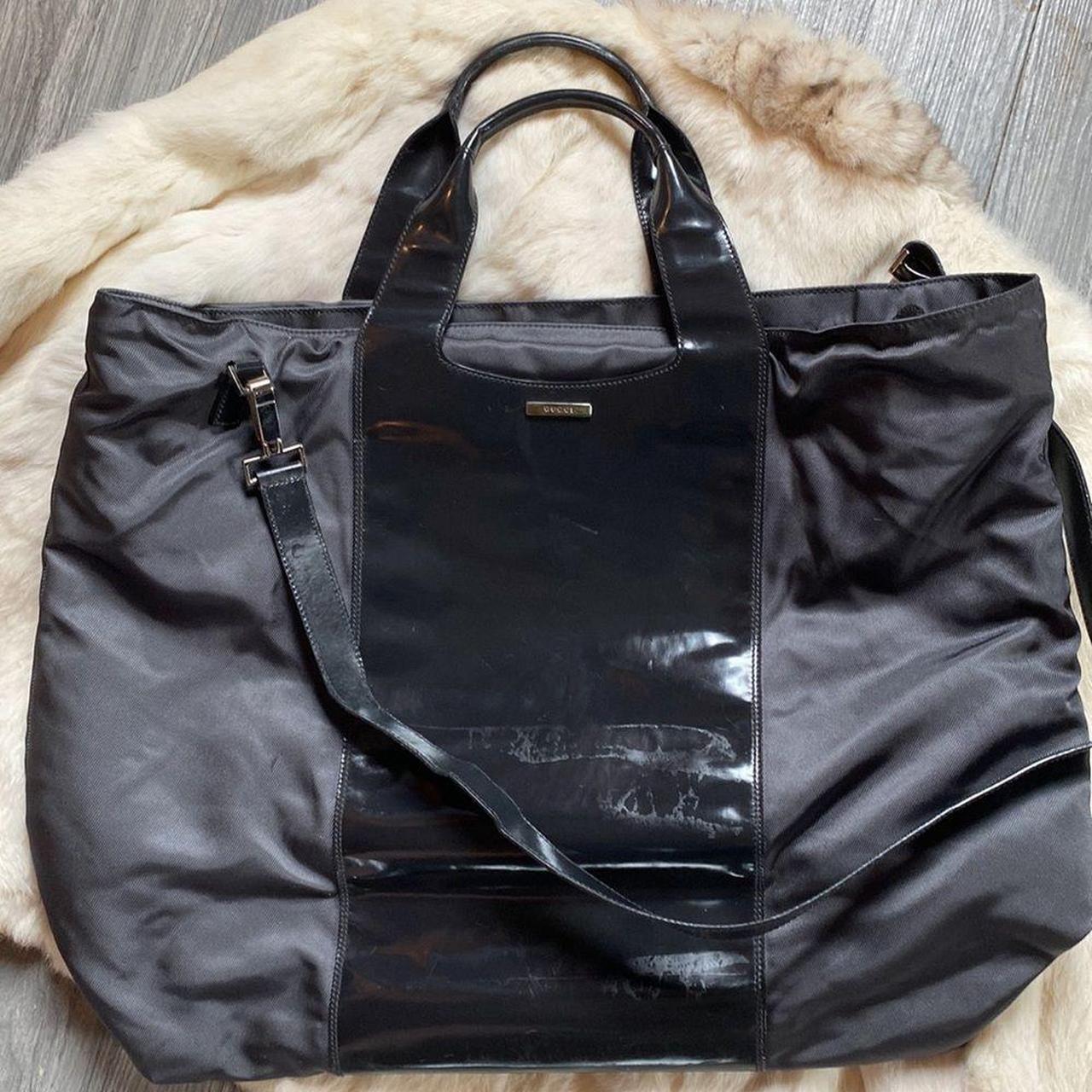 Gucci Women's Grey and Black Bag