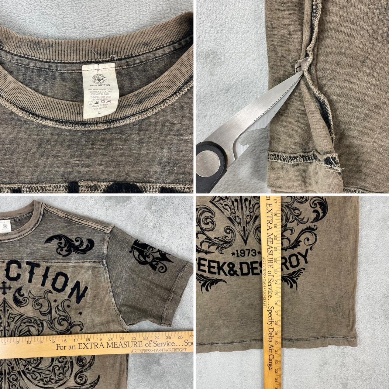 Affliction Live Fast Motors Reversible Stone Wash... - Depop